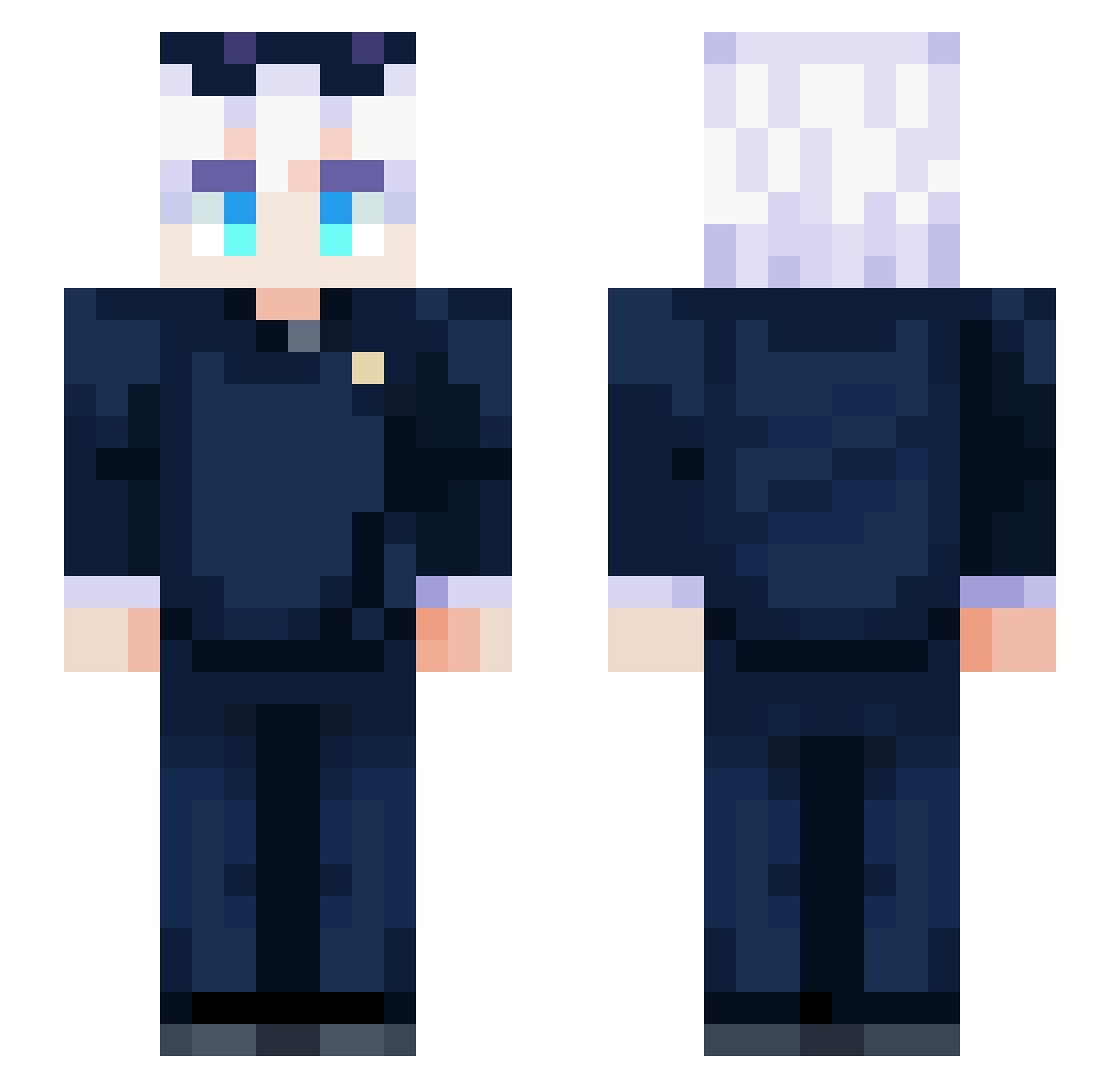 Syruper Minecraft skin, front and back view