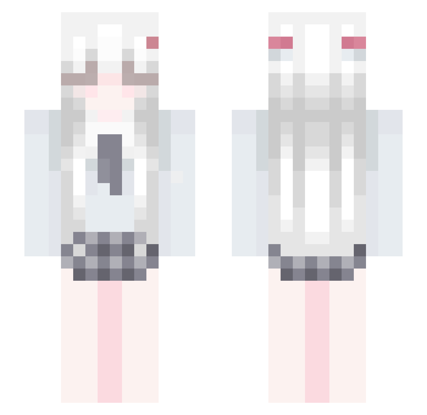 riujins Minecraft skin, front and back view