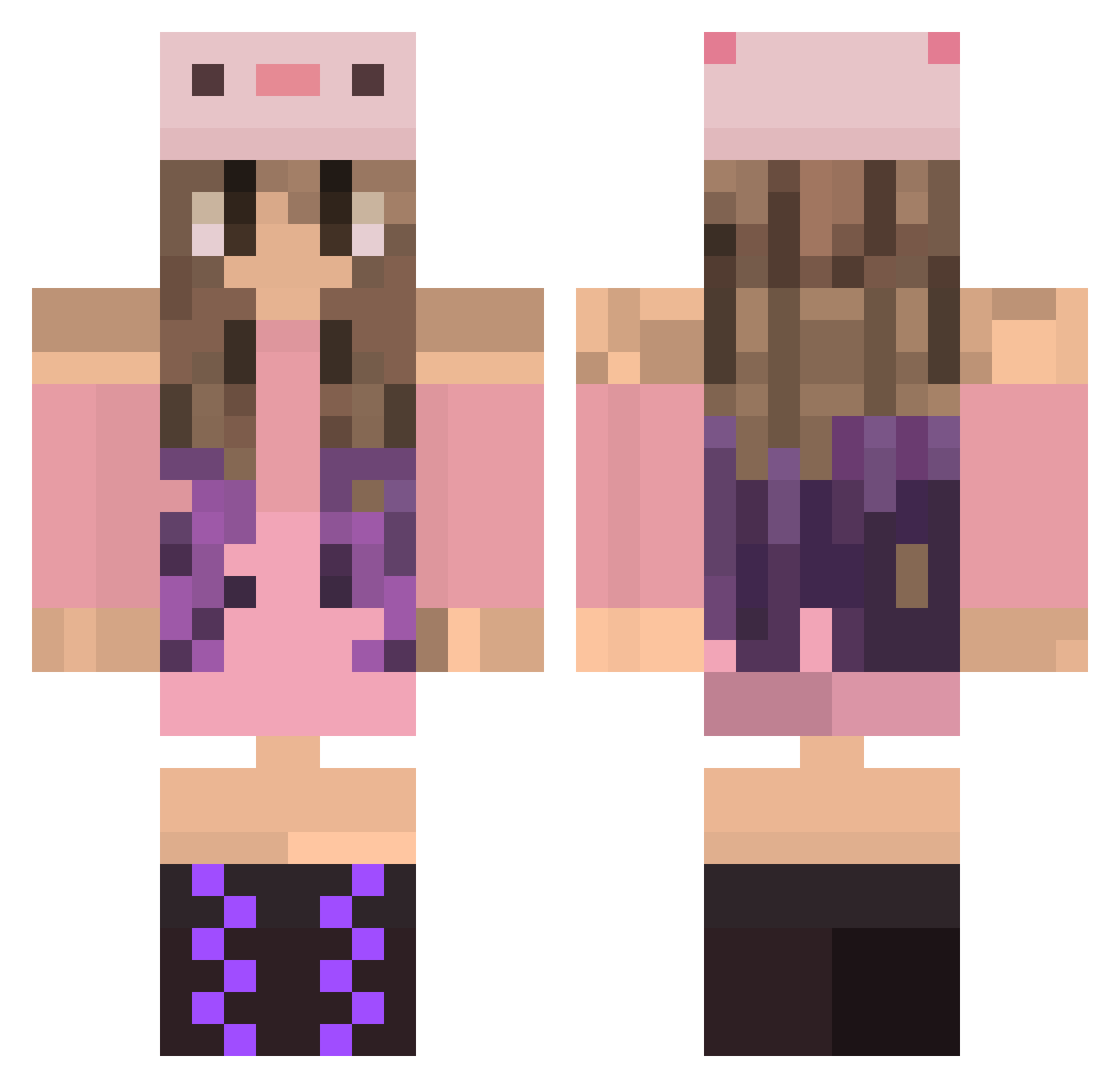 Ultramix78 Minecraft skin, front and back view