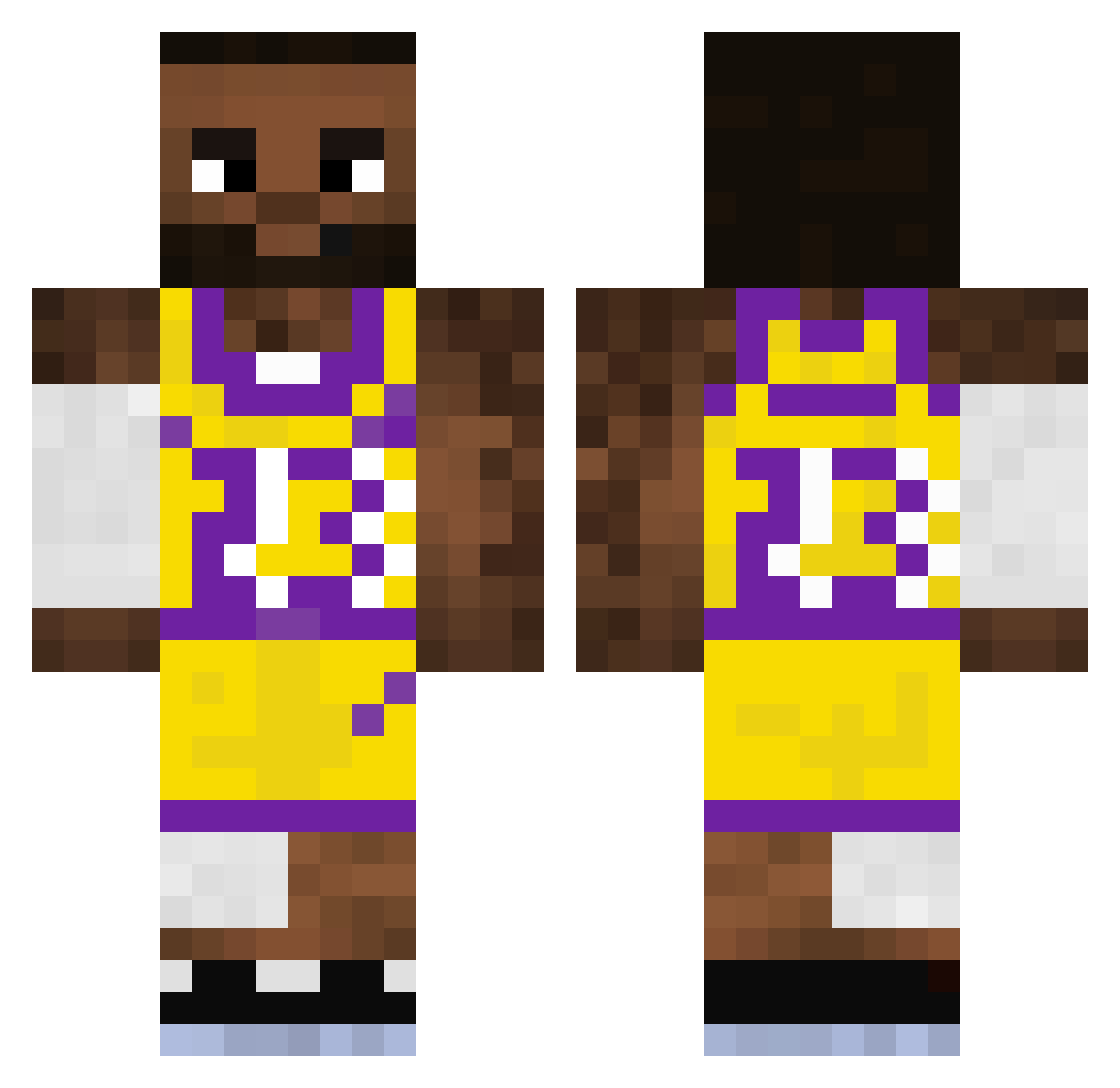 DoppellGanga Minecraft skin, front and back view