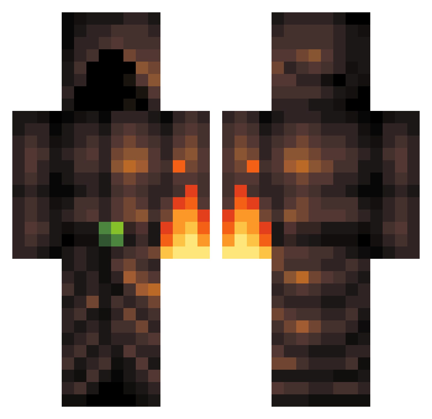 xq11 Minecraft skin, front and back view