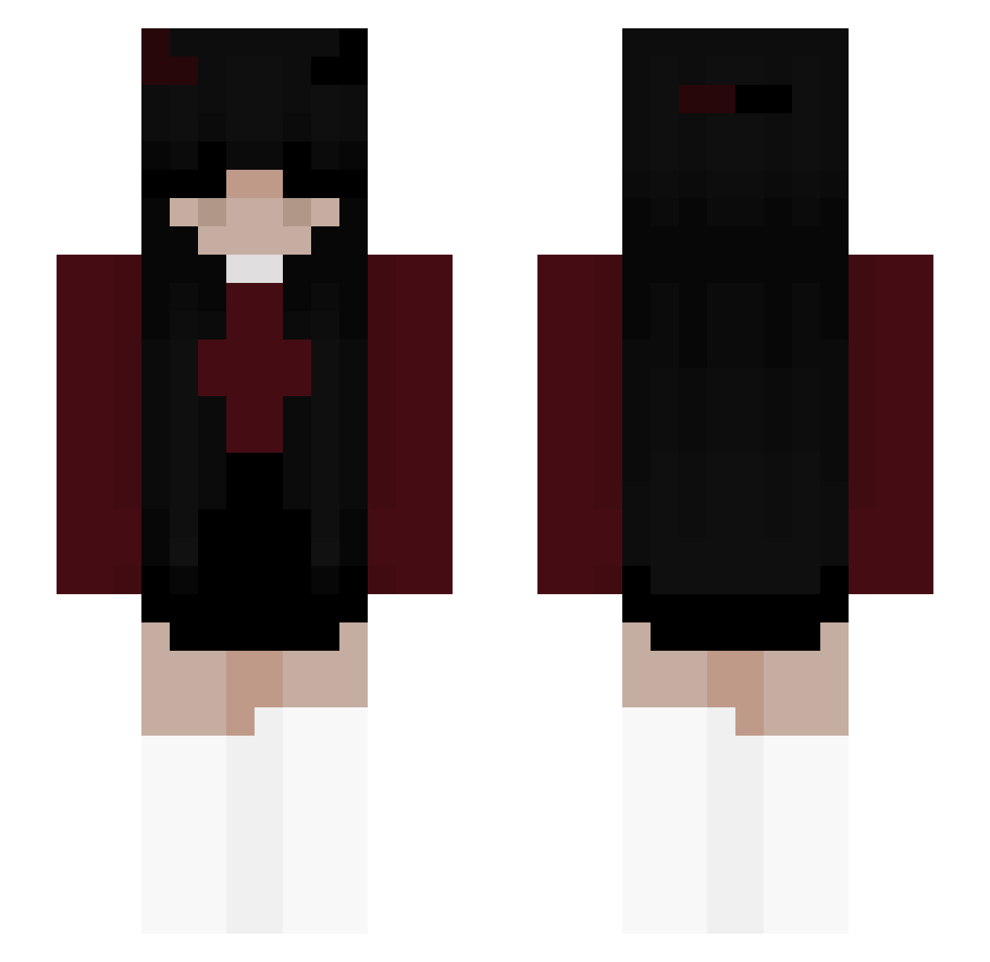Sleepyiii Minecraft skin, front and back view