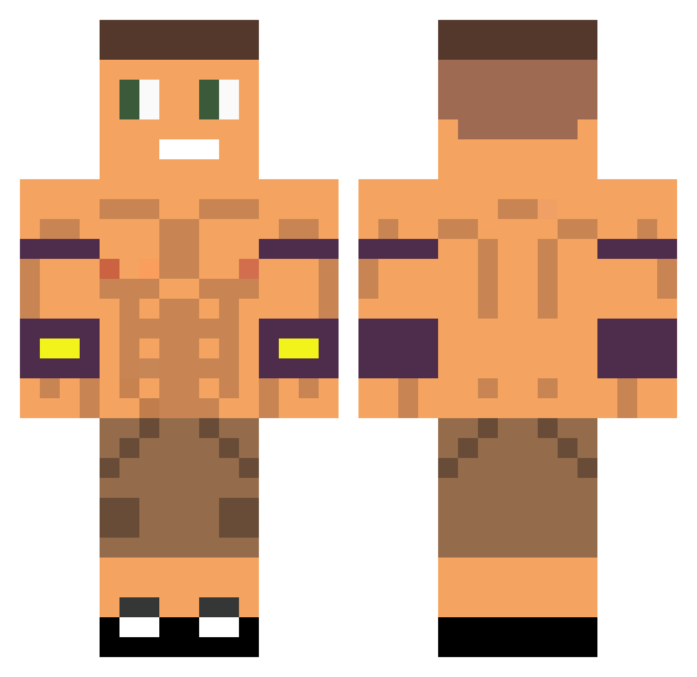 Bailor Minecraft skin, front and back view