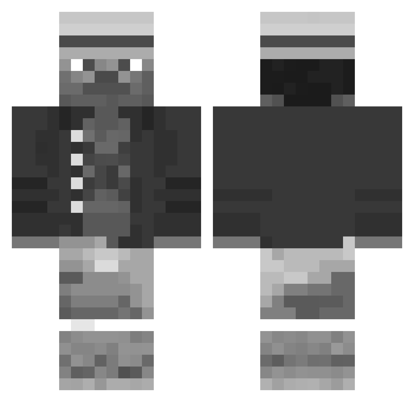 ImaMeNemaMe Minecraft skin, front and back view