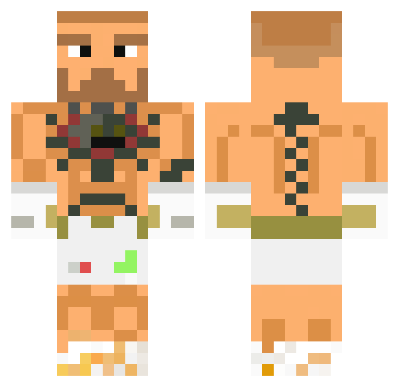 SantaFe4951 Minecraft skin, front and back view