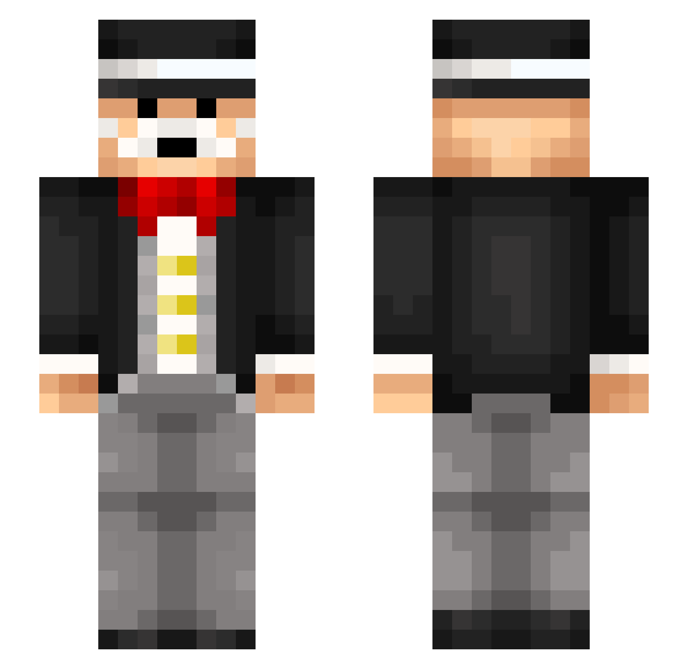 Kubson_ Minecraft skin, front and back view