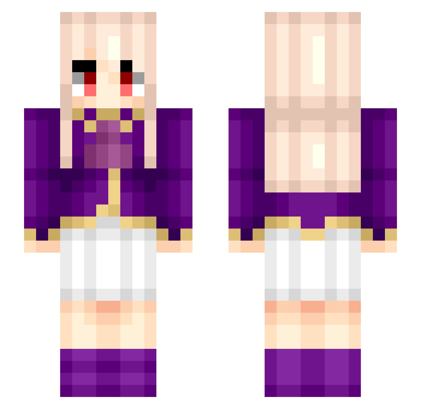 Soracole27_ Minecraft skin, front and back view