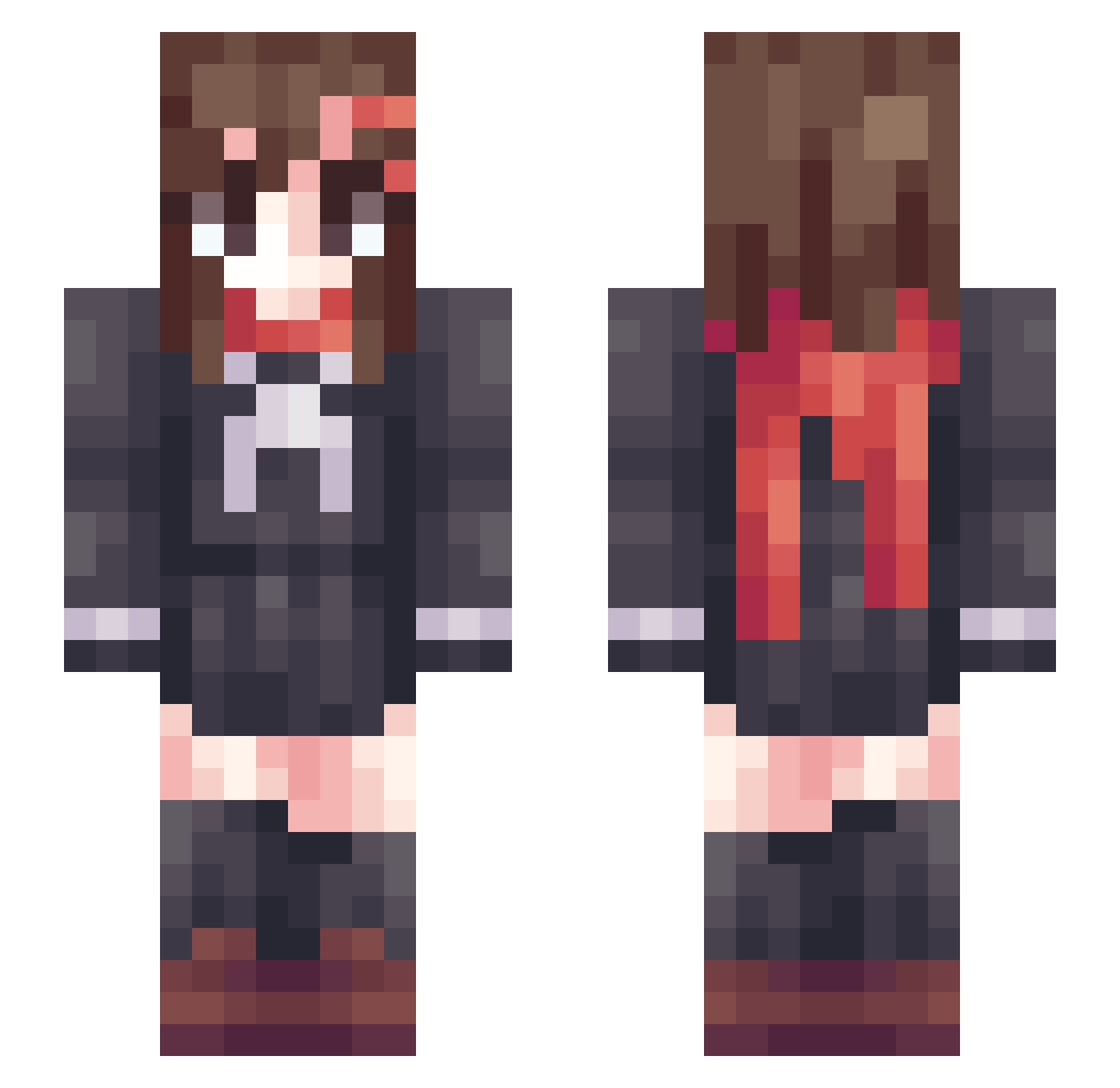 IcyEragon Minecraft skin, front and back view