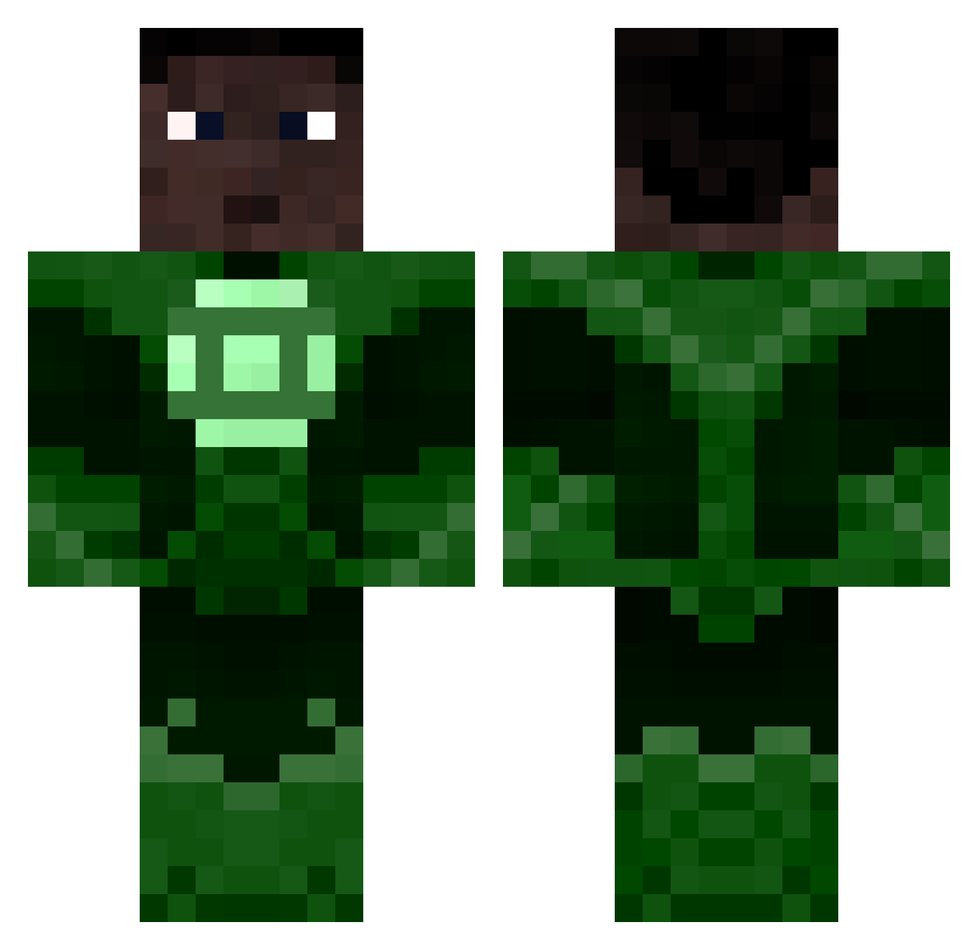 MarNovuu Minecraft skin, front and back view