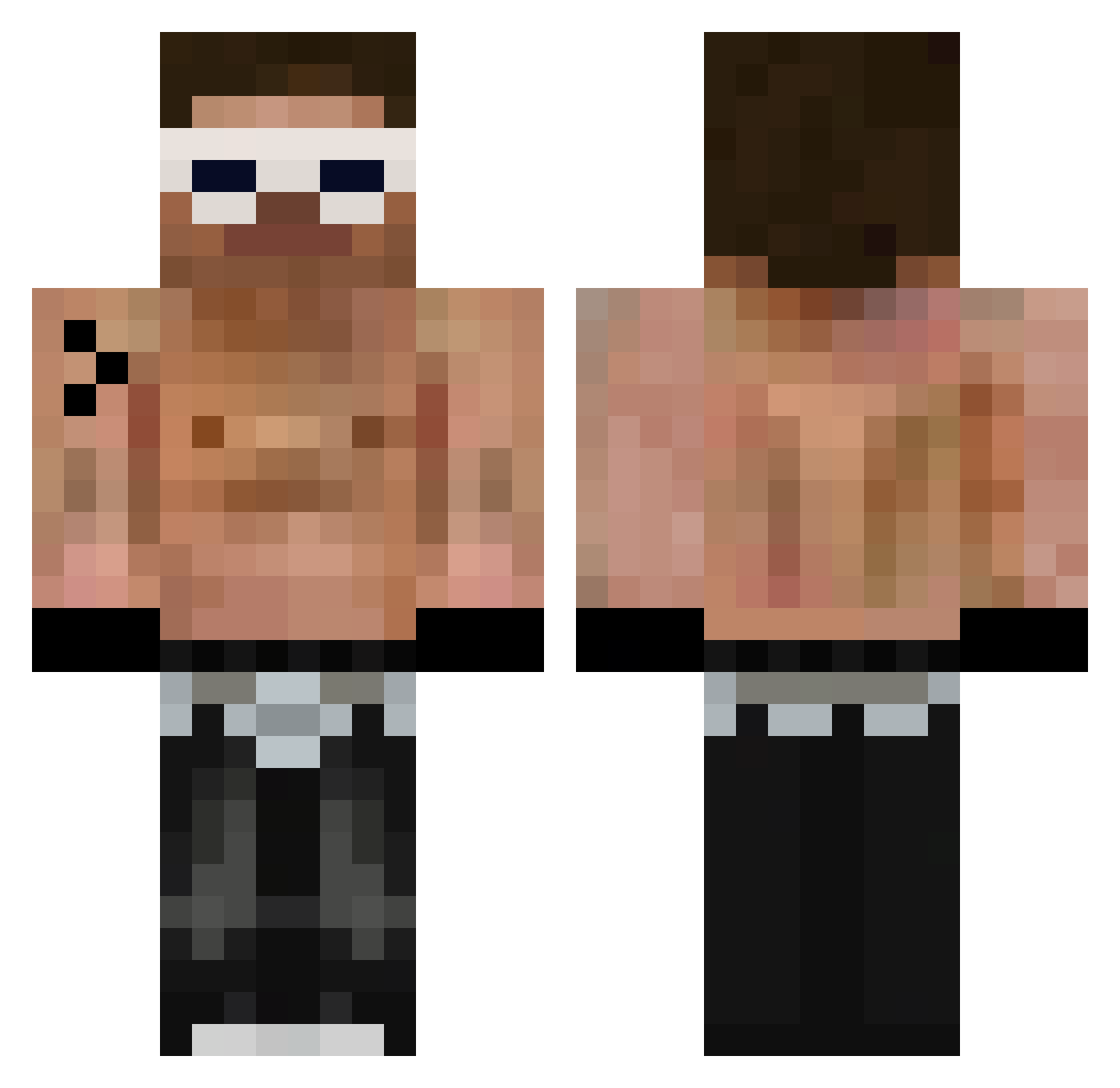 studded0 Minecraft skin, front and back view