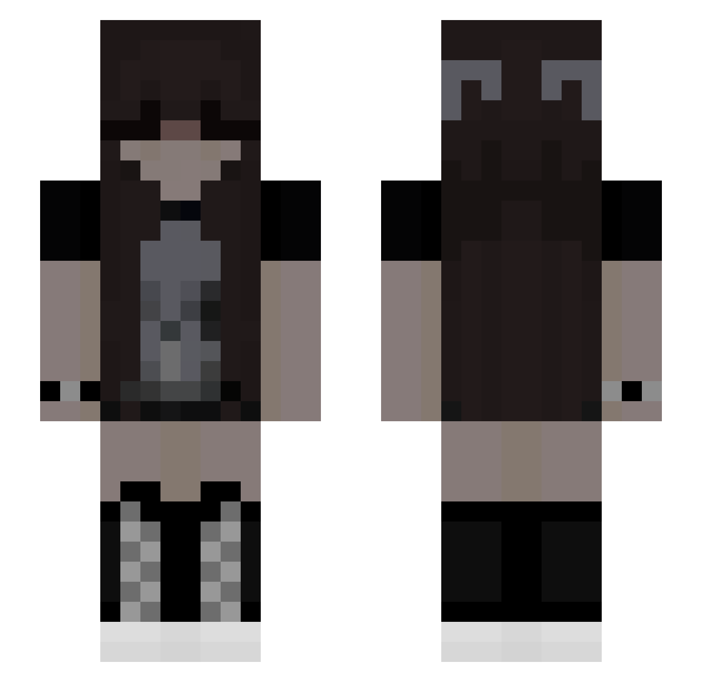 envy2421 Minecraft skin, front and back view