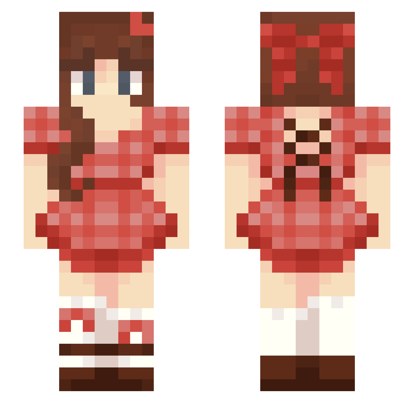 SchnuckiMaus Minecraft skin, front and back view
