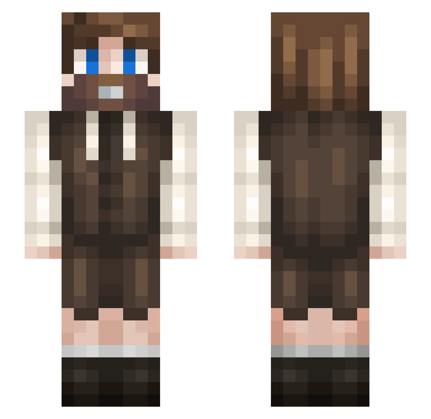 Doctor_Dorito Minecraft skin, front and back view