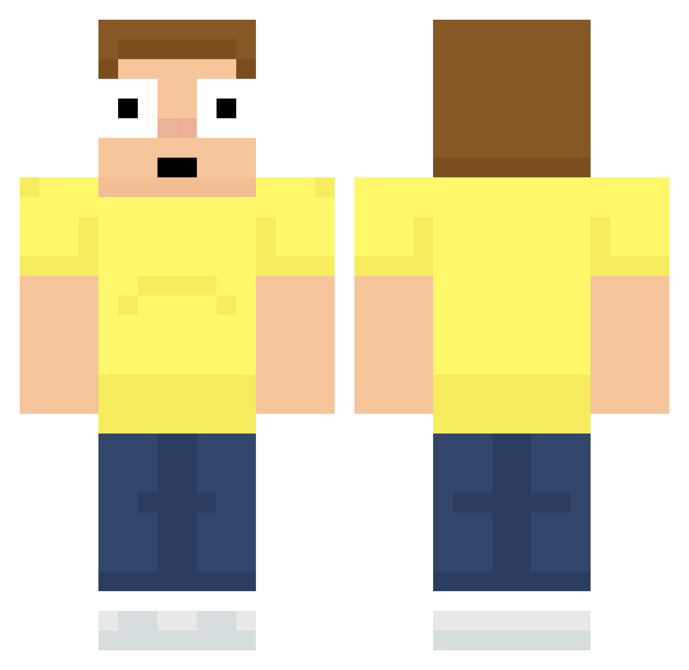 samuu27 Minecraft skin, front and back view