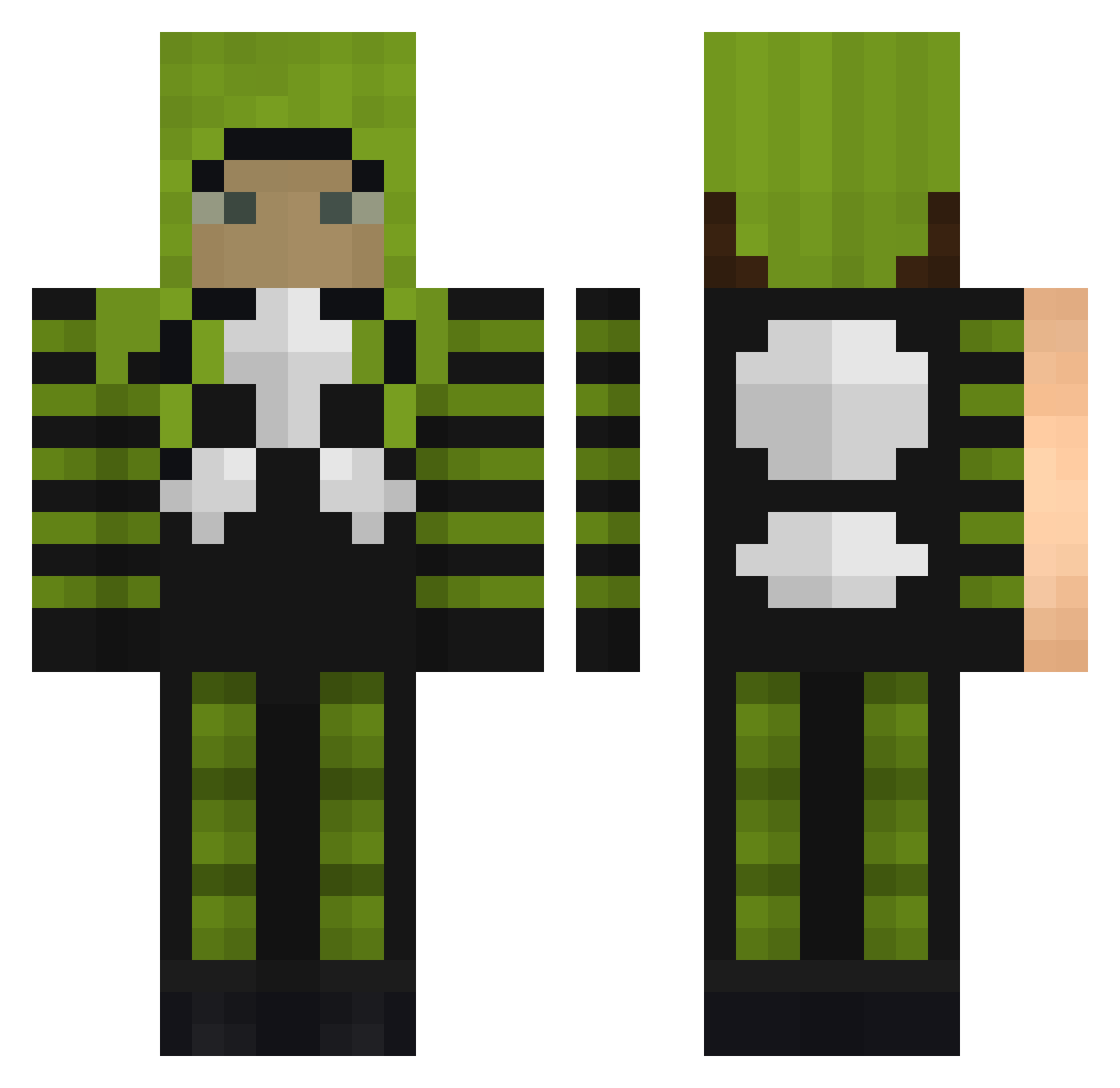 Ophiuchus2 Minecraft skin, front and back view