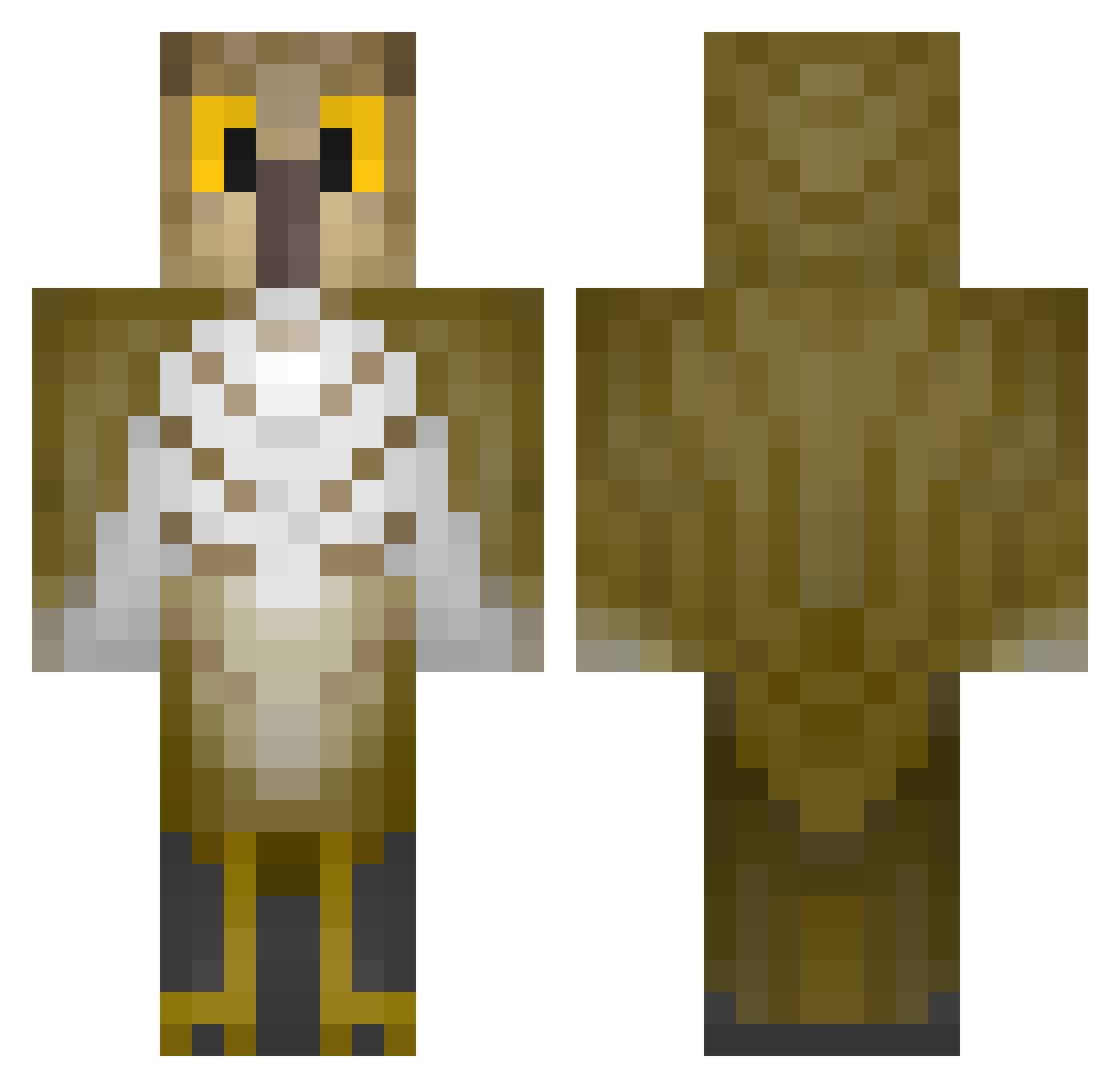 impresstonn Minecraft skin, front and back view