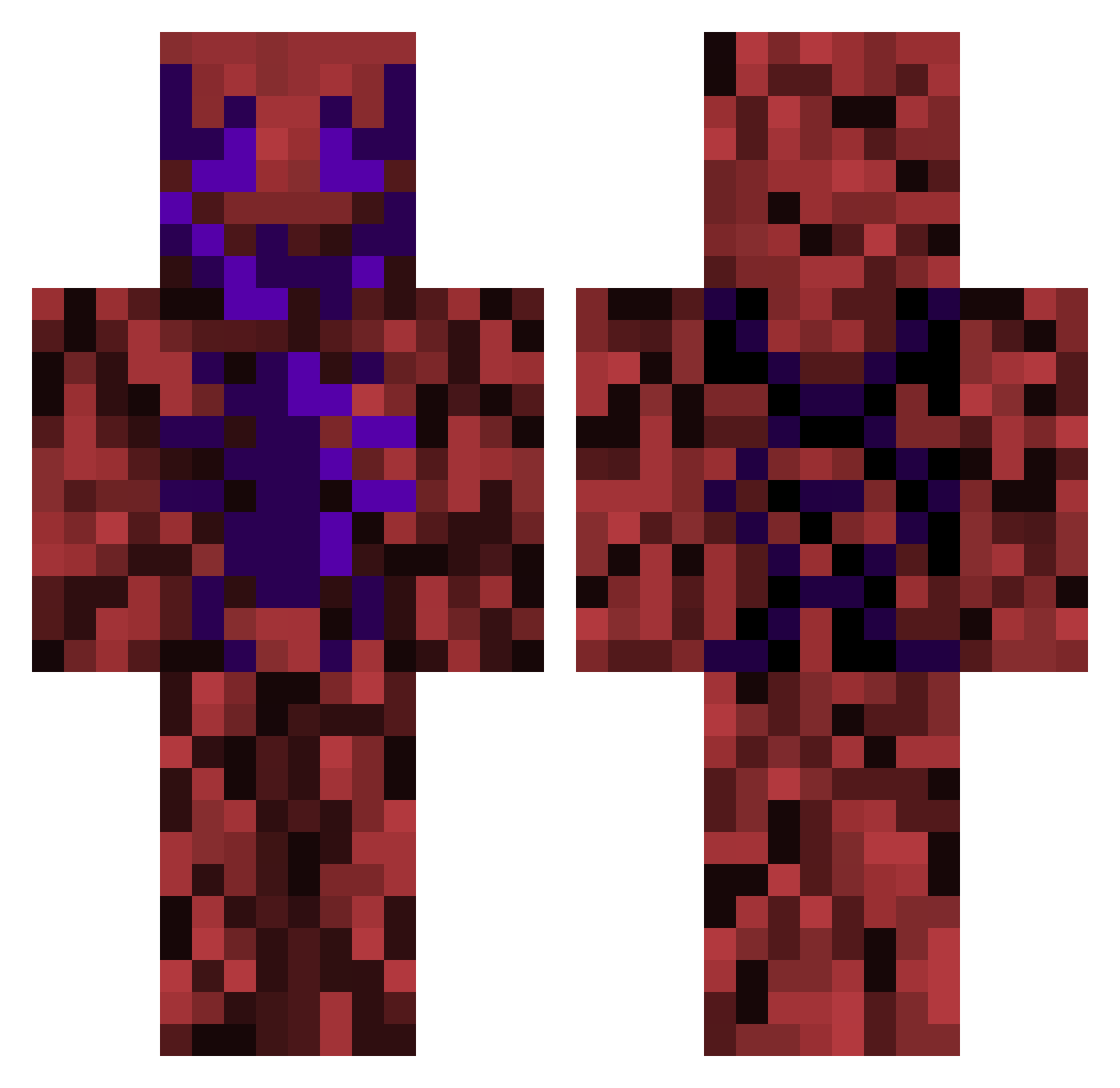 Puminha Minecraft skin, front and back view