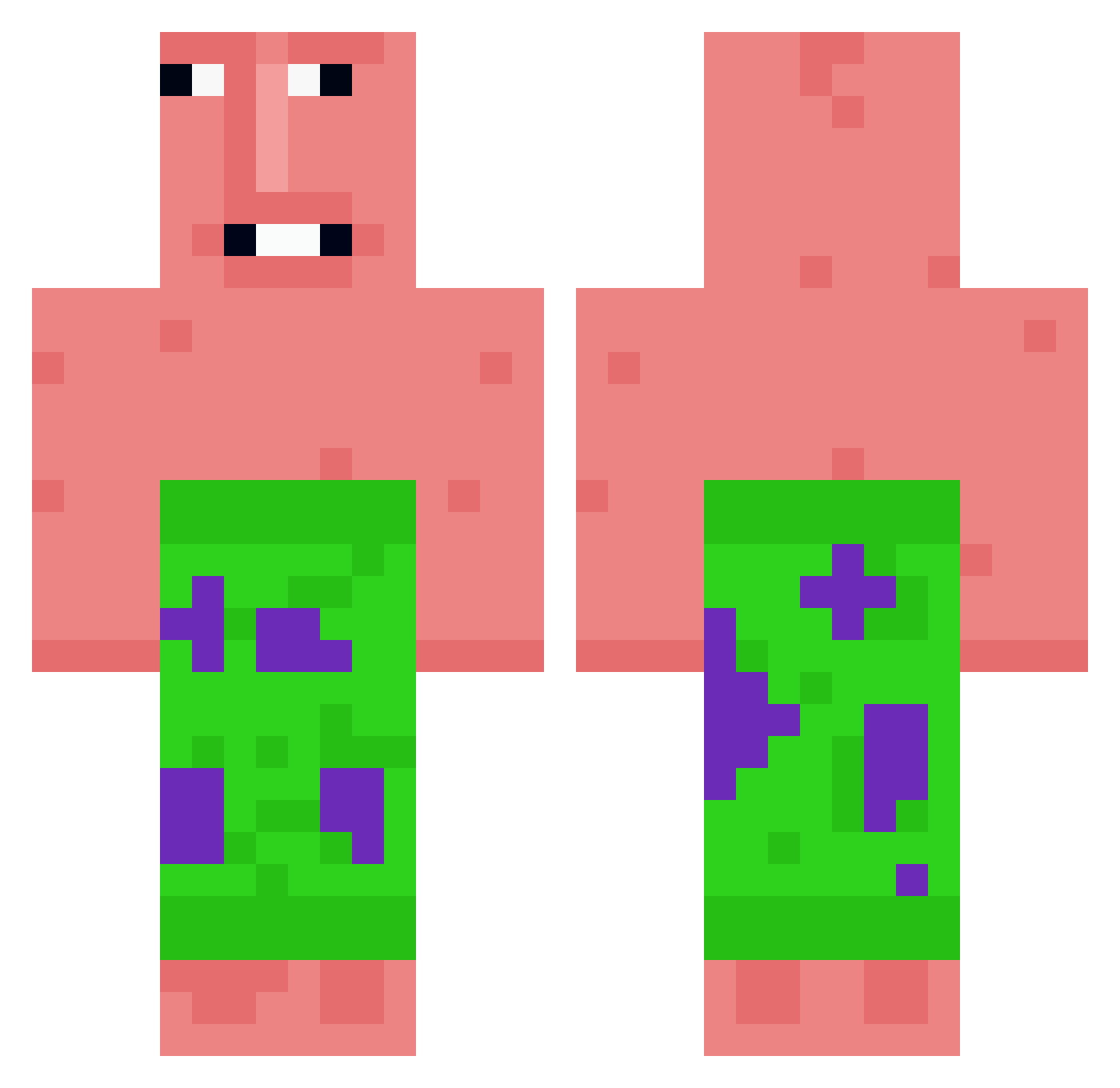 Matmer237 Minecraft skin, front and back view