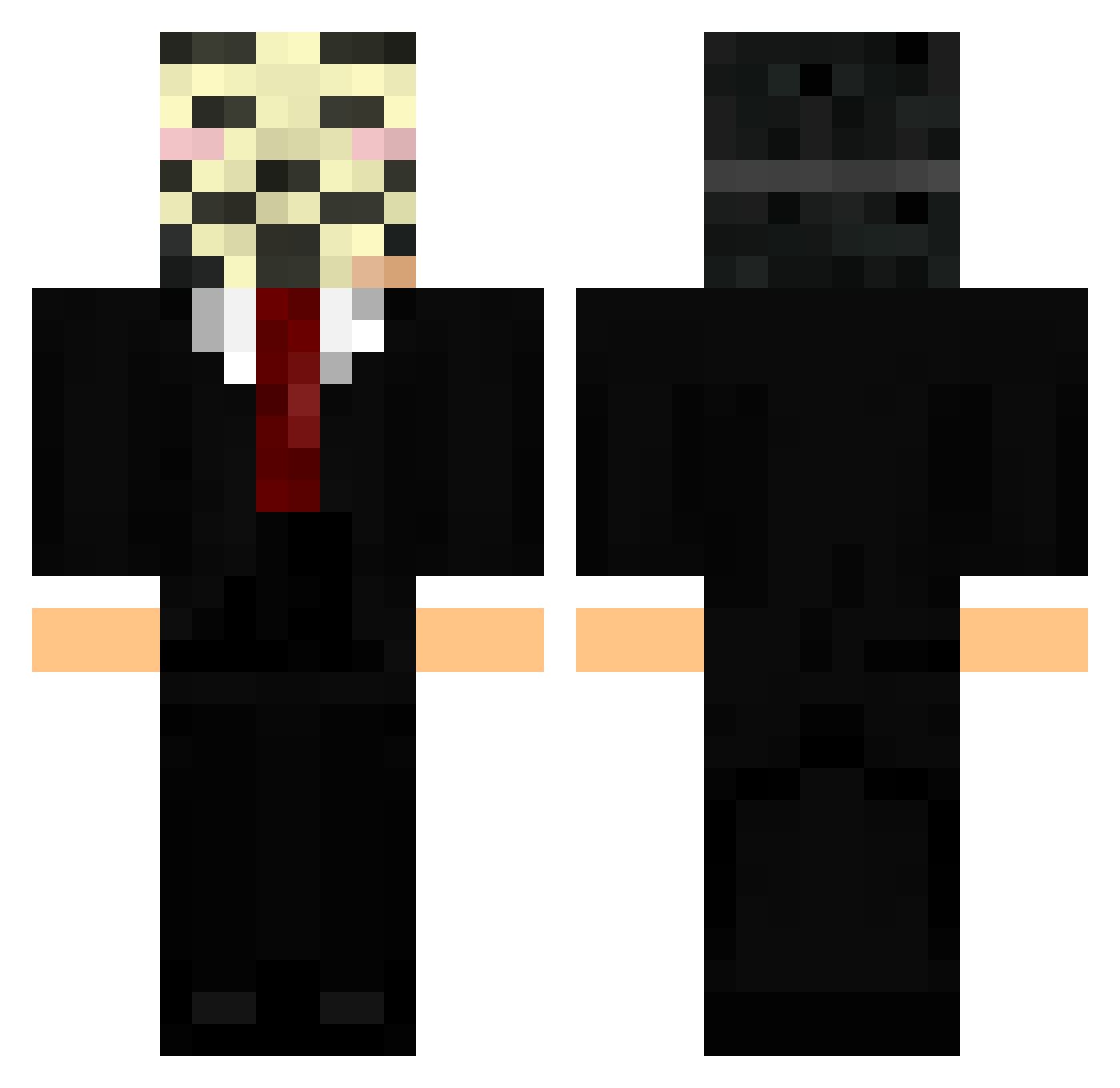 Zekern_ Minecraft skin, front and back view