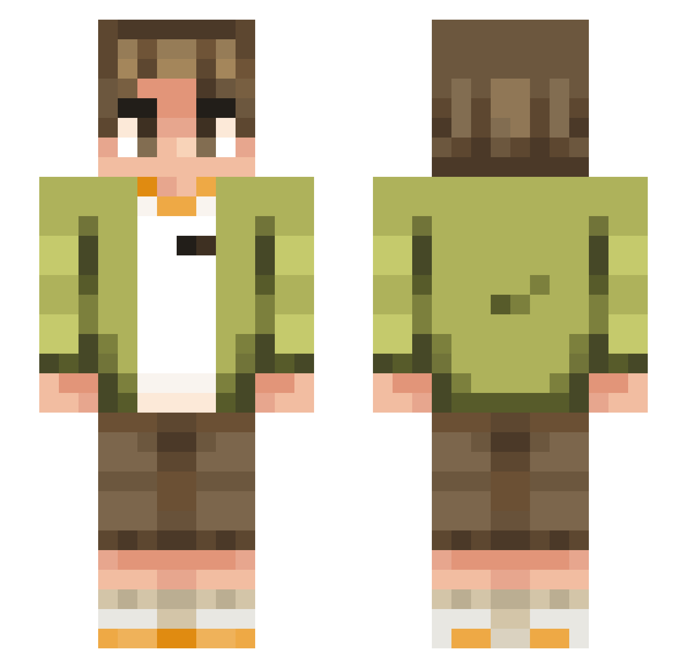 VoidRizen Minecraft skin, front and back view