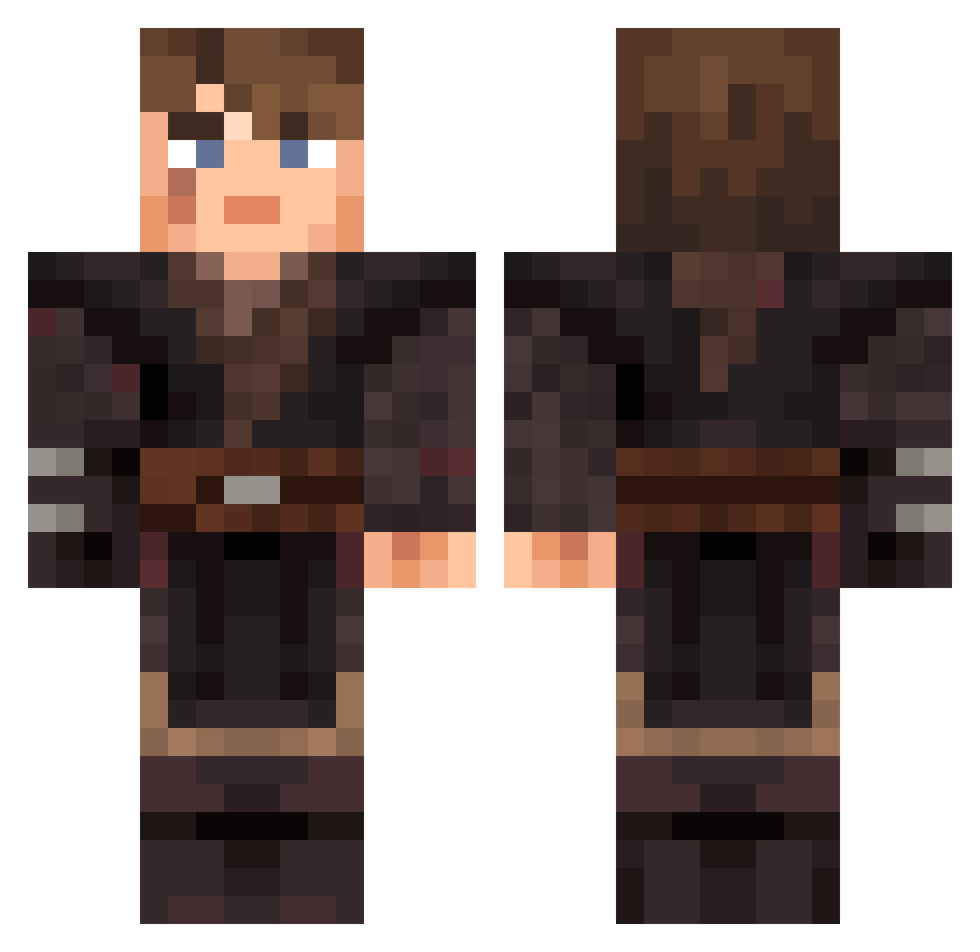 Davidku05 Minecraft skin, front and back view