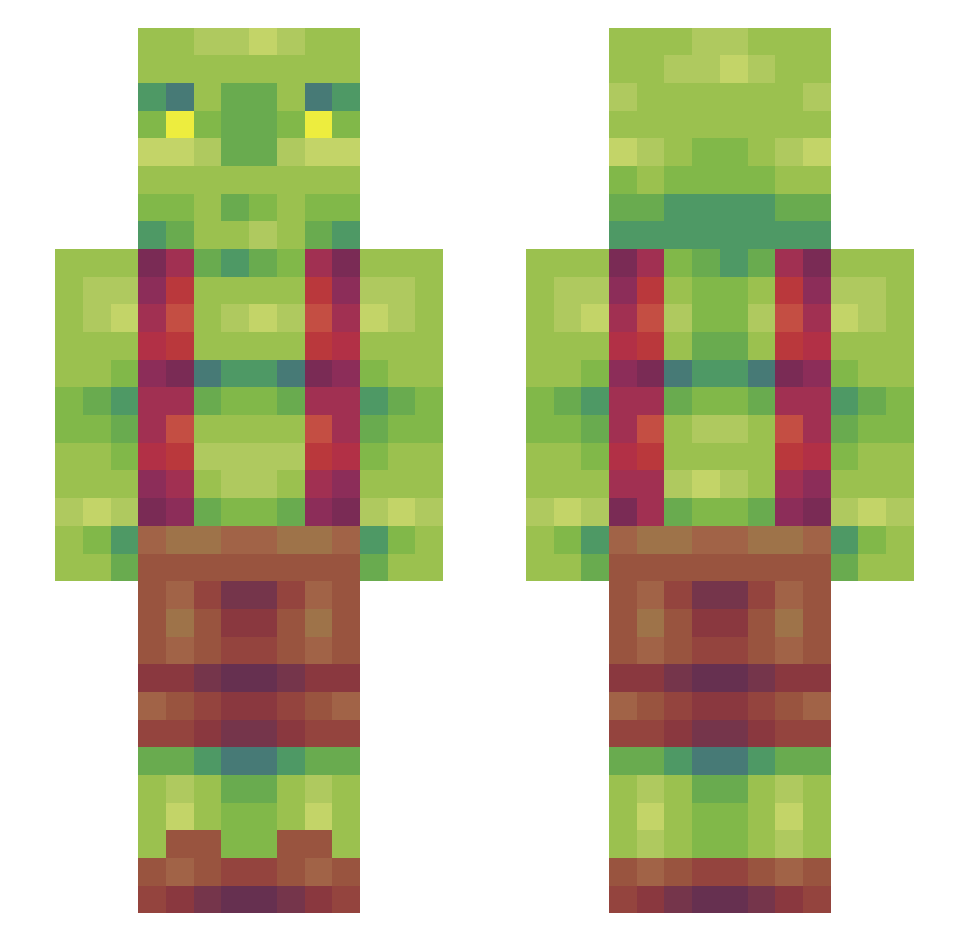 Mr_Shweeds Minecraft skin, front and back view