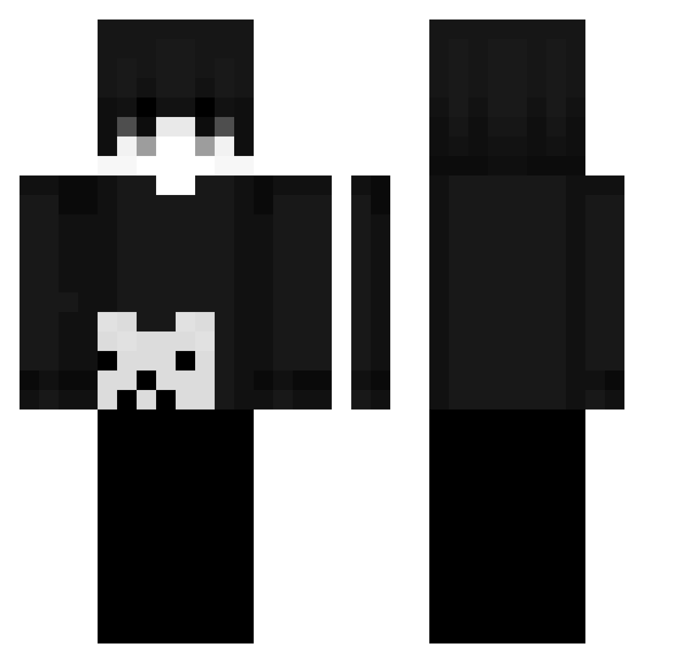 SrAngell Minecraft skin, front and back view
