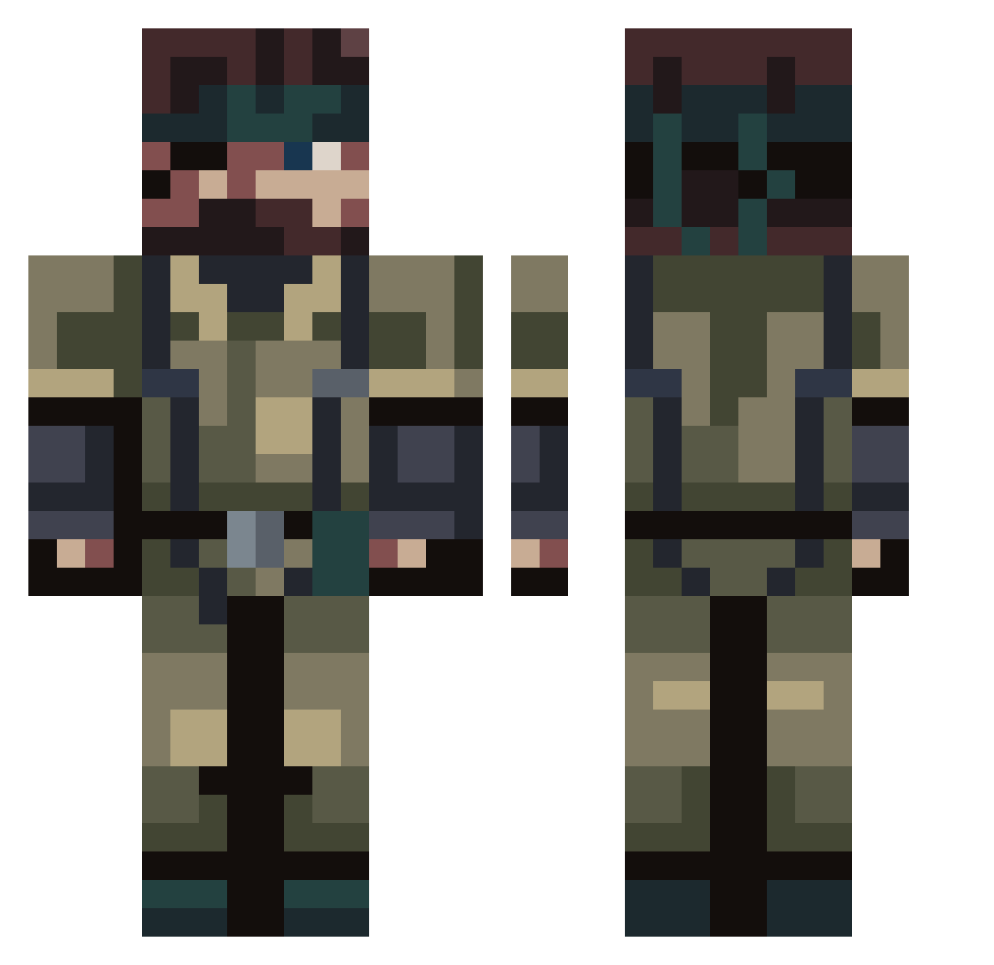 SziCsaba Minecraft skin, front and back view