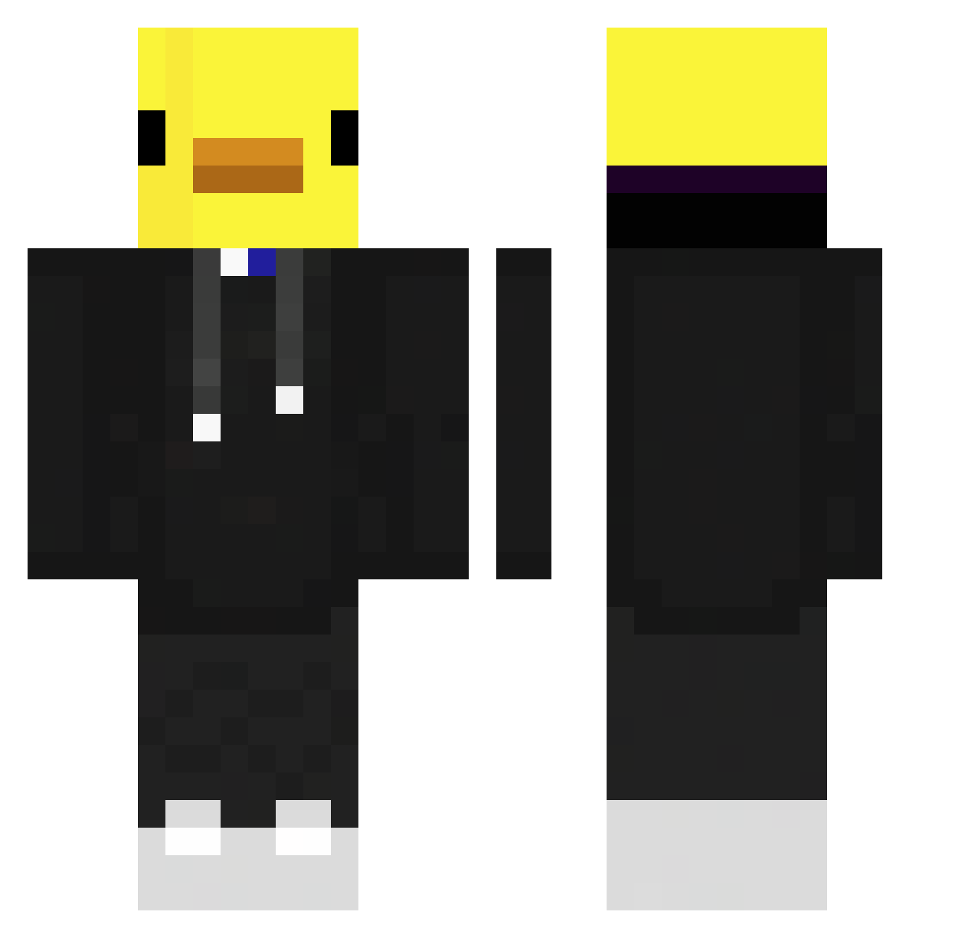 Tuitaro Minecraft skin, front and back view