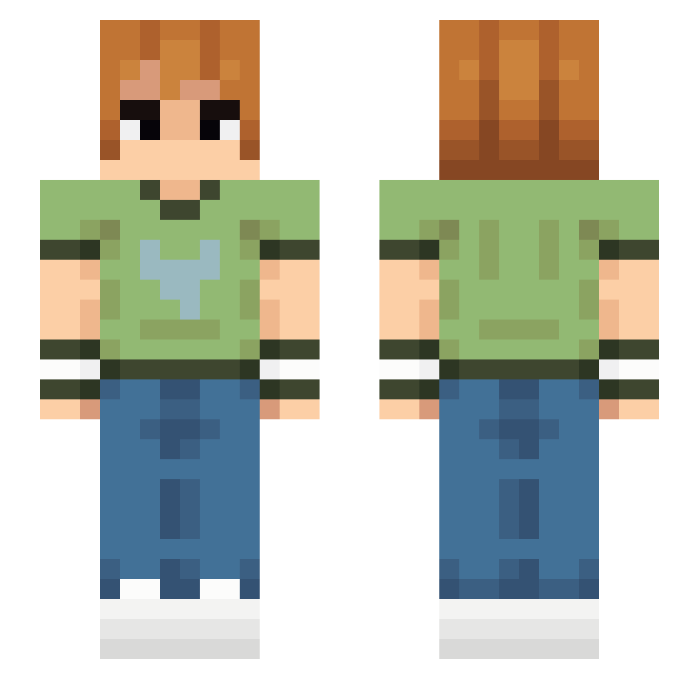 Wooly_1 Minecraft skin, front and back view