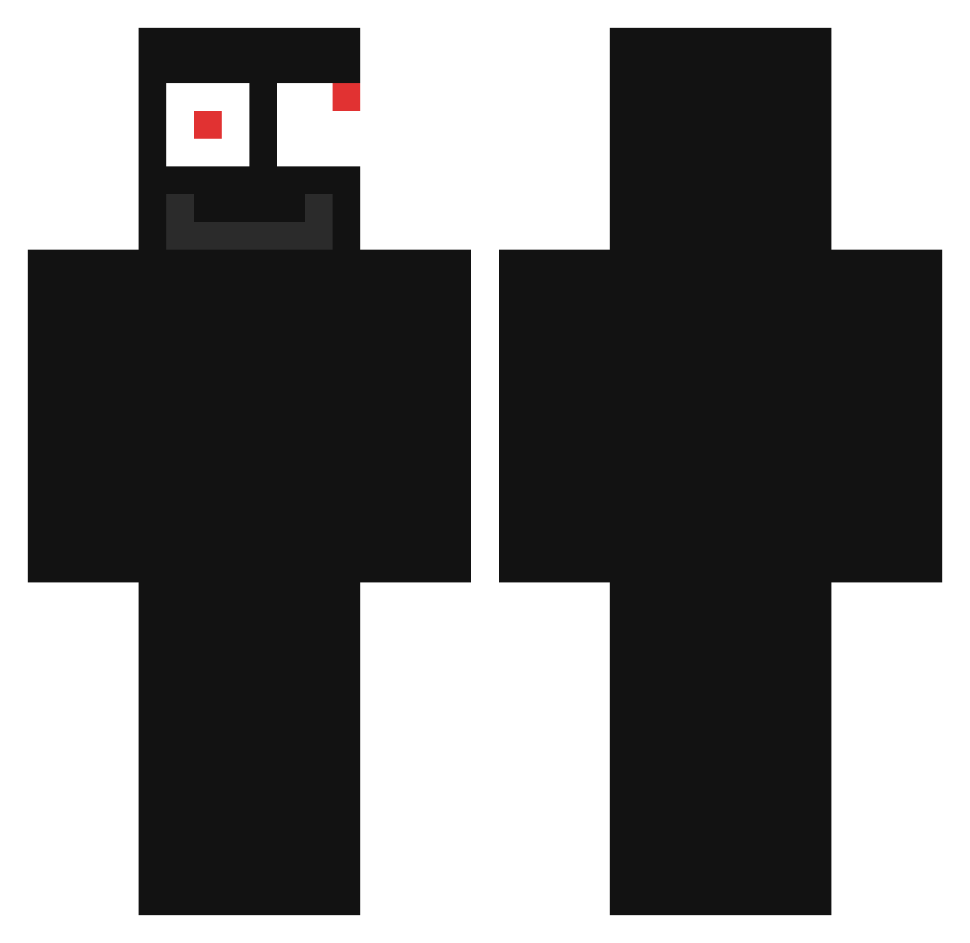 Trample Minecraft skin, front and back view
