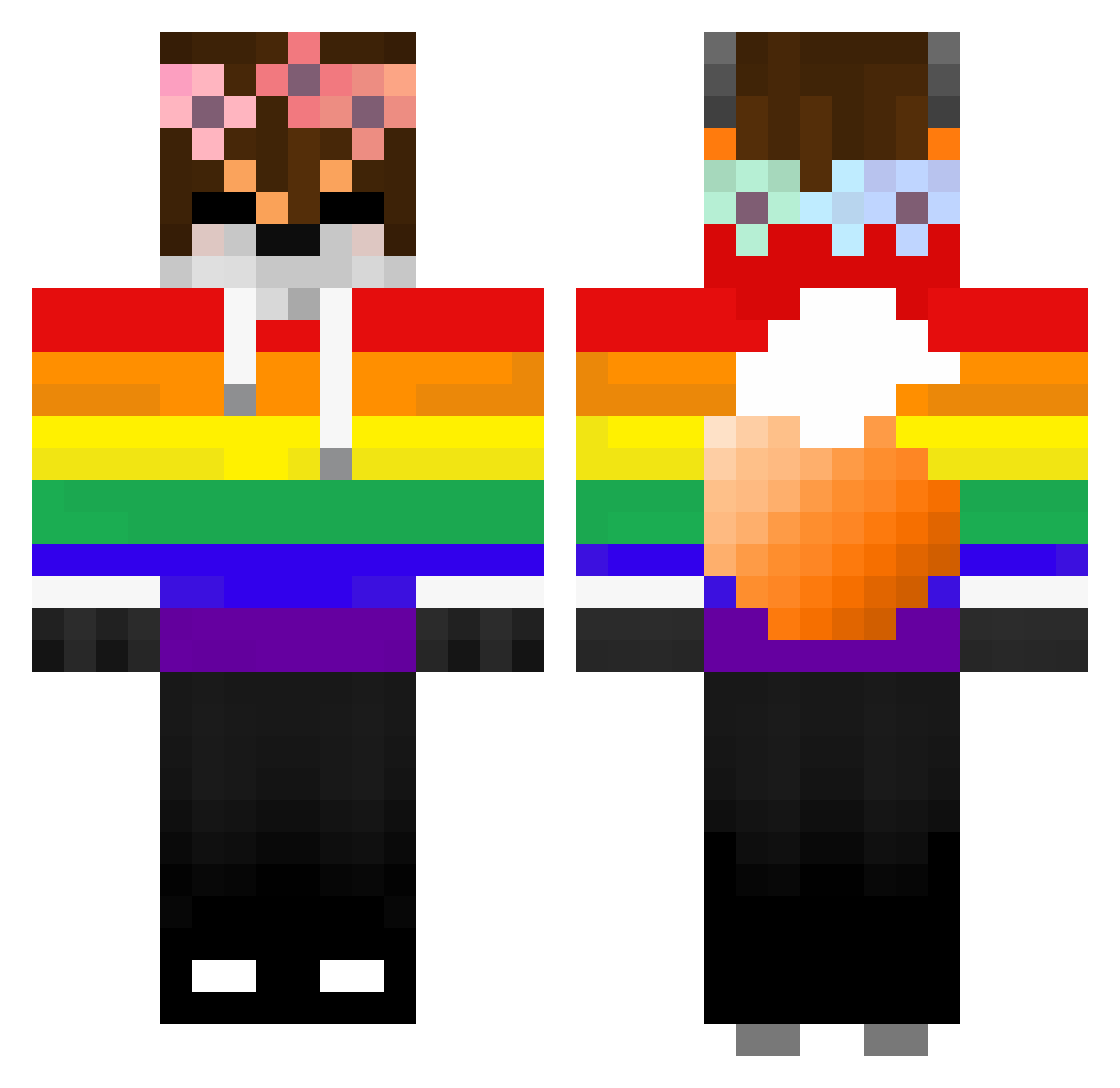 Cundy_Le_bonbon Minecraft skin, front and back view