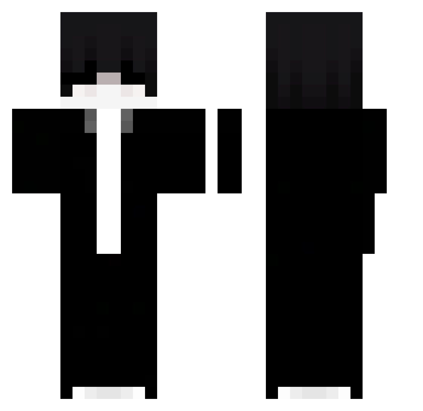 Wemmbbu0 Minecraft skin, front and back view