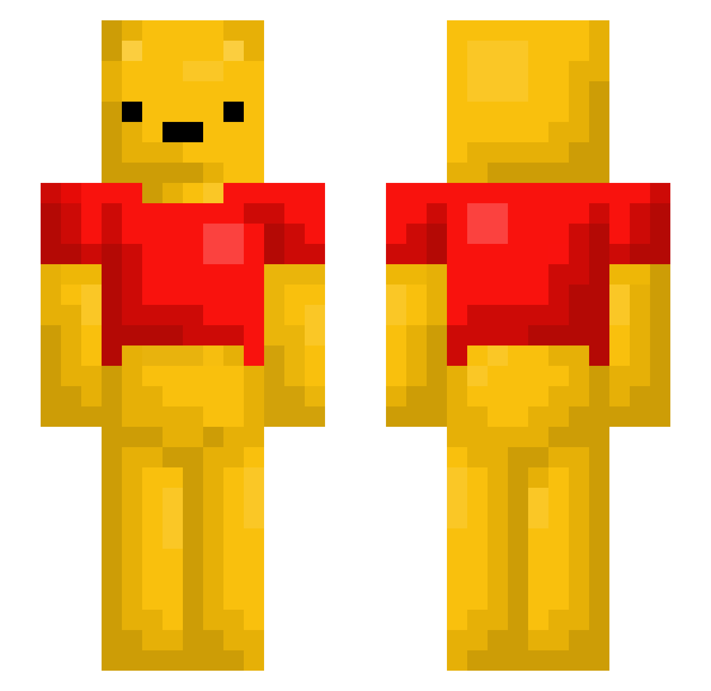 Raffnix10 Minecraft skin, front and back view