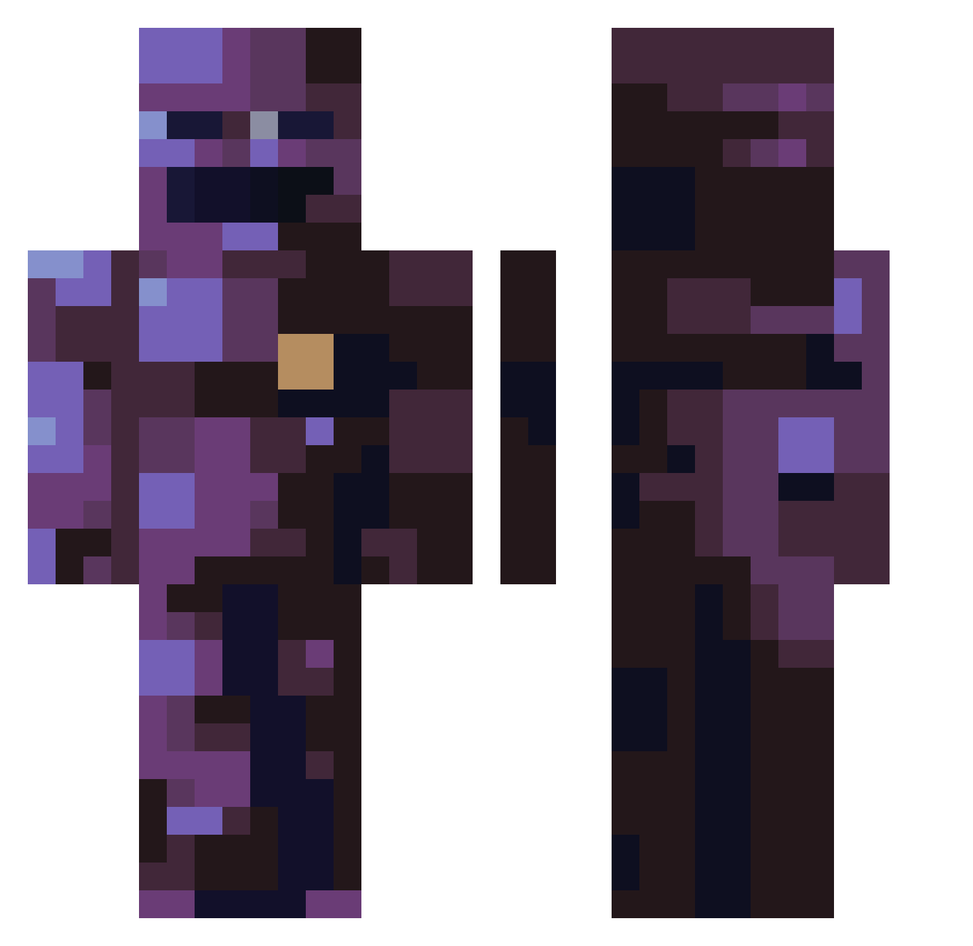 schappiee Minecraft skin, front and back view