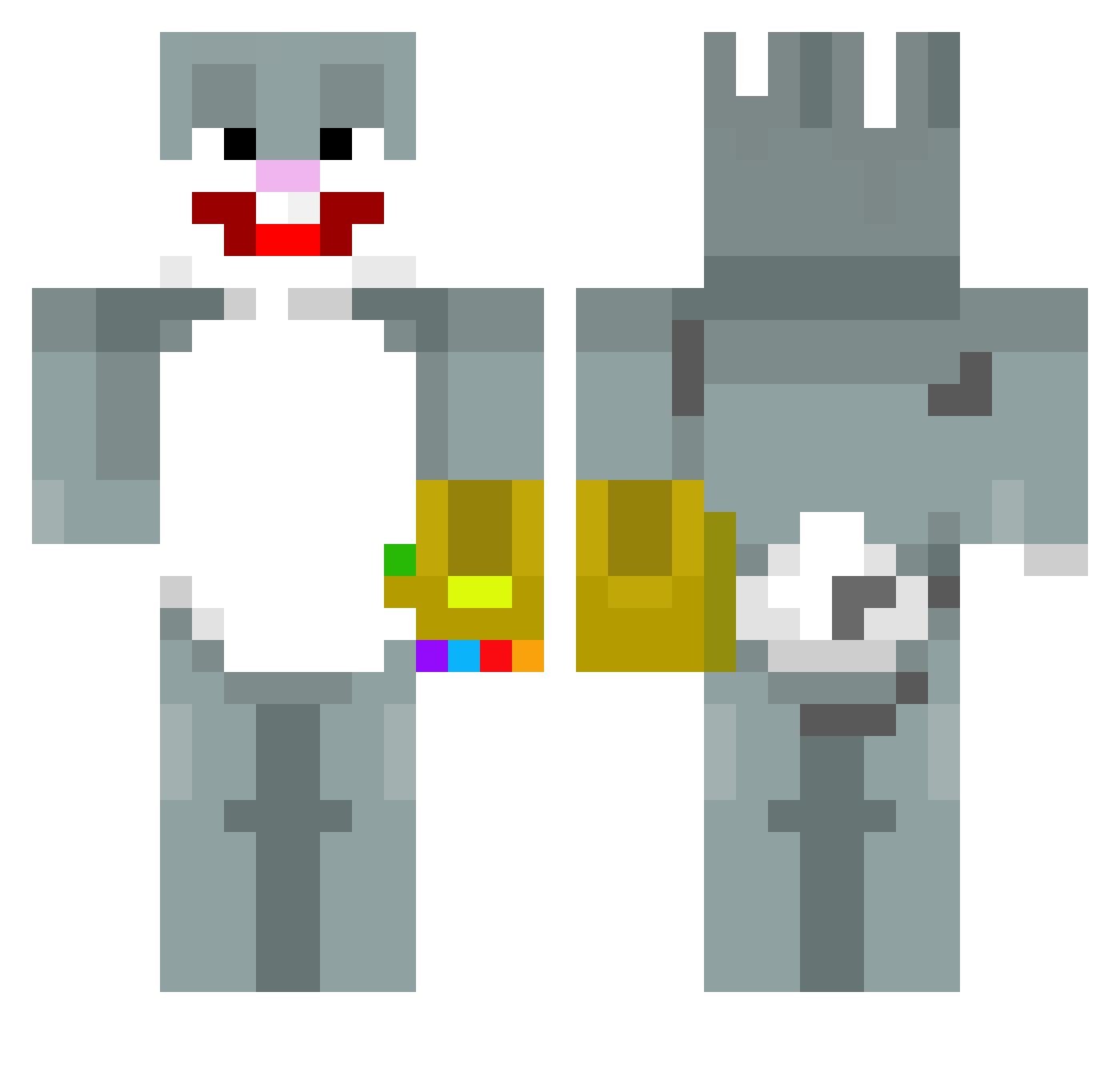 Arnold_Napalmer Minecraft skin, front and back view
