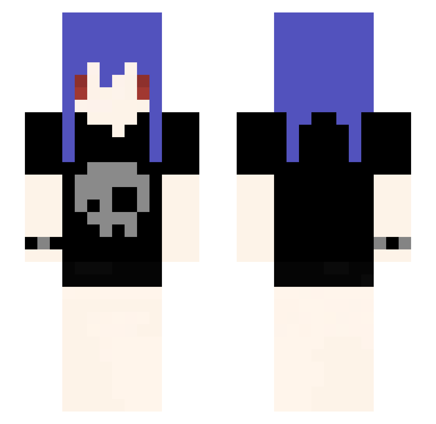 wccwc Minecraft skin, front and back view