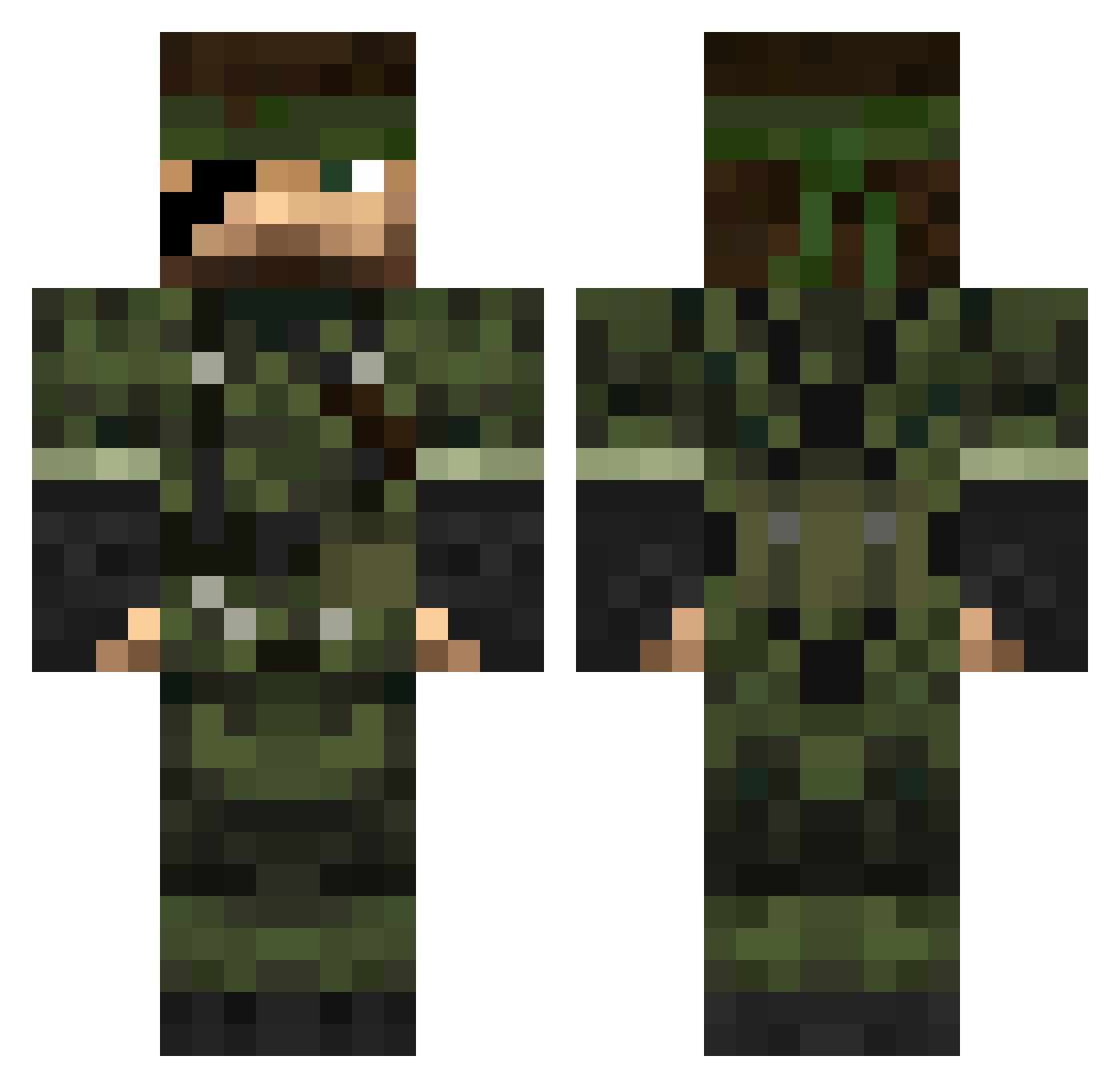 Papi0068 Minecraft skin, front and back view