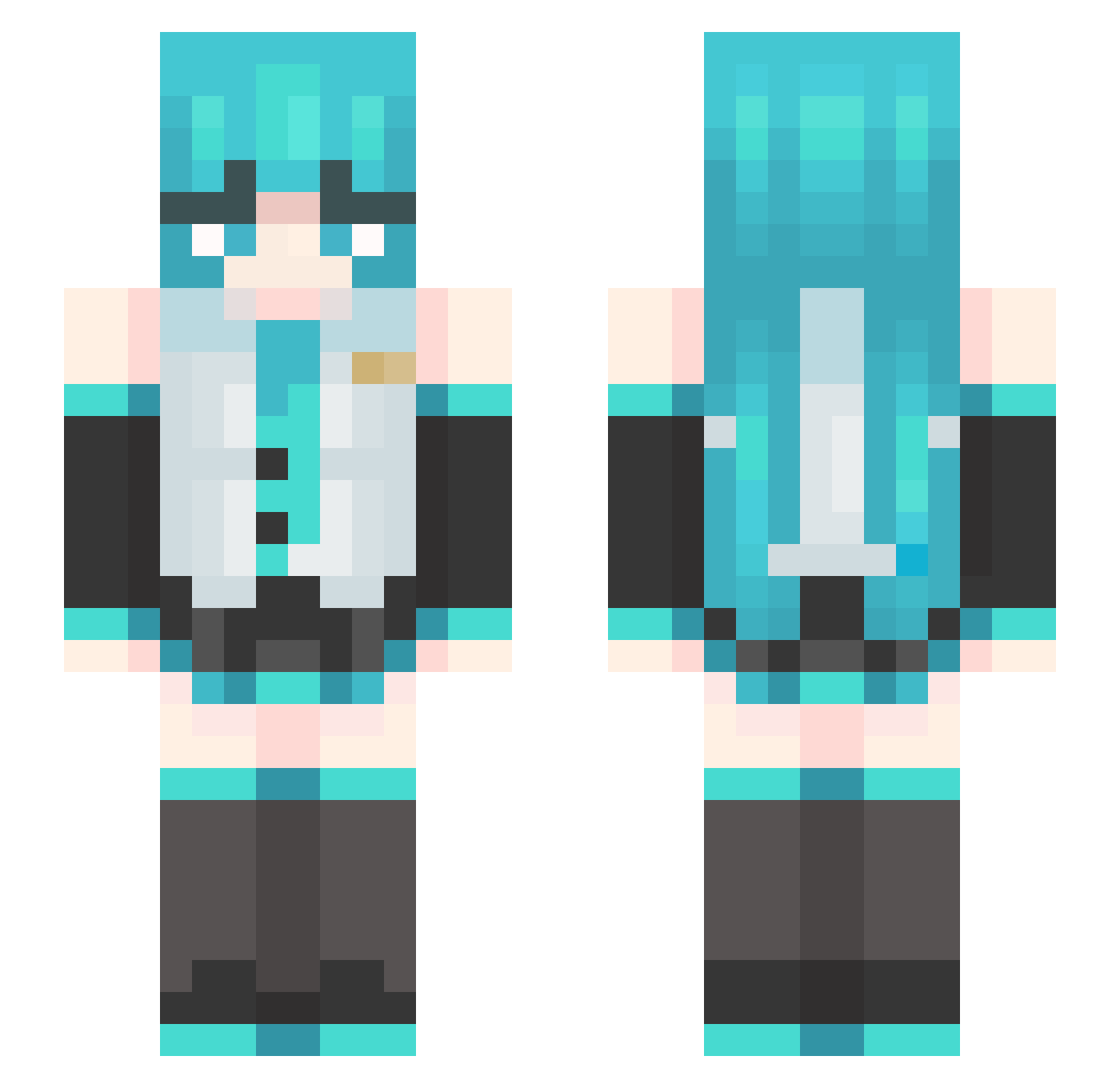 zZP_123 Minecraft skin, front and back view