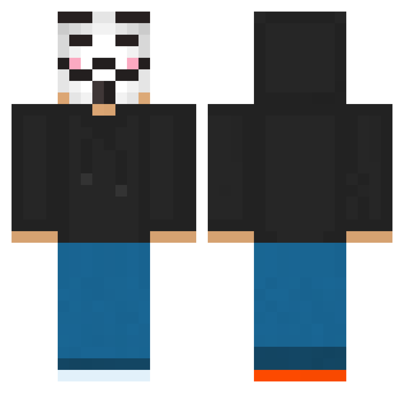 Nikson69 Minecraft skin, front and back view