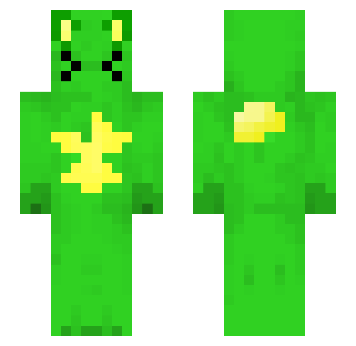 NoqWith Minecraft skin, front and back view