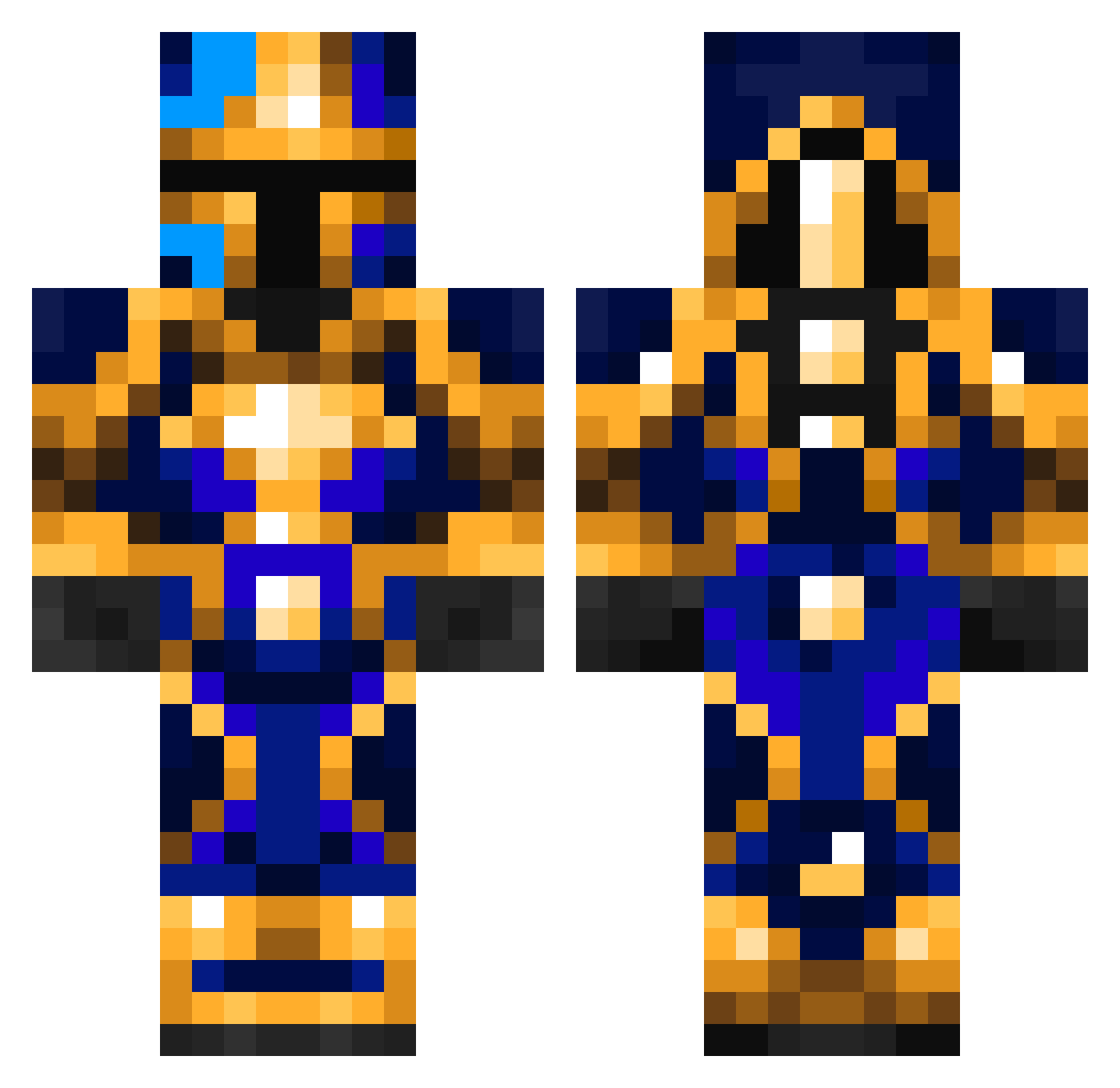 StormBringer76 Minecraft skin, front and back view