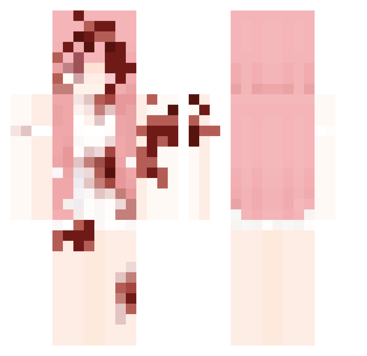 Kaaan Minecraft skin, front and back view
