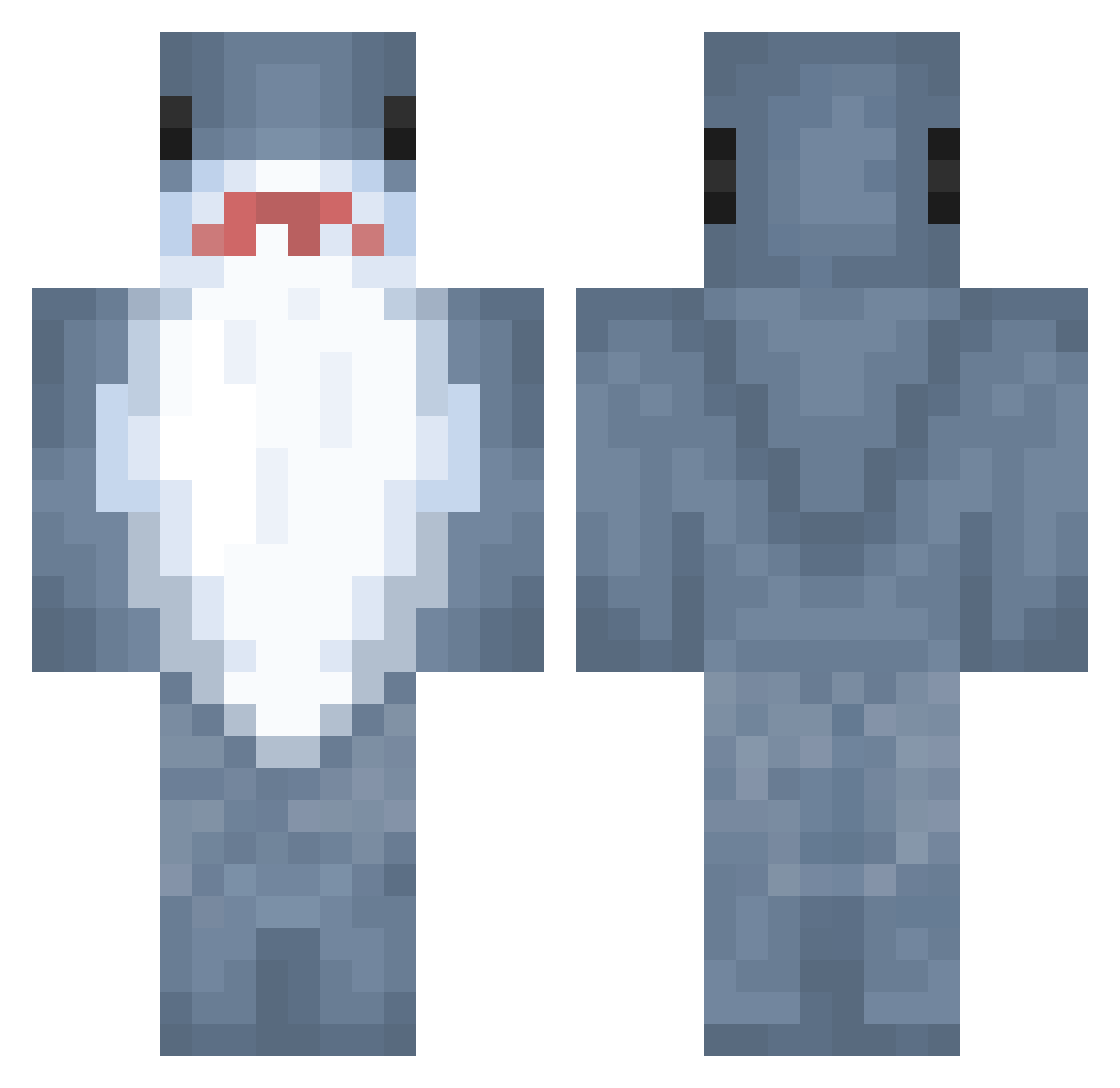 kkutabare Minecraft skin, front and back view