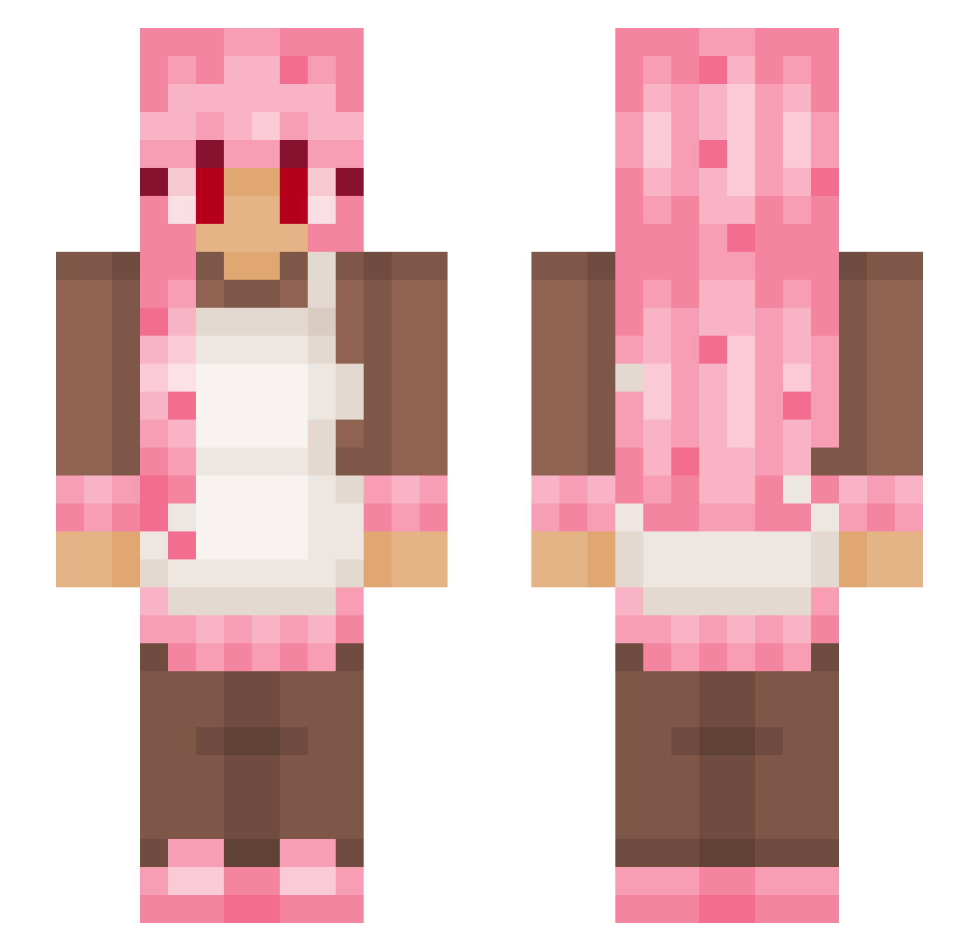 Rainbow_Melody15 Minecraft skin, front and back view