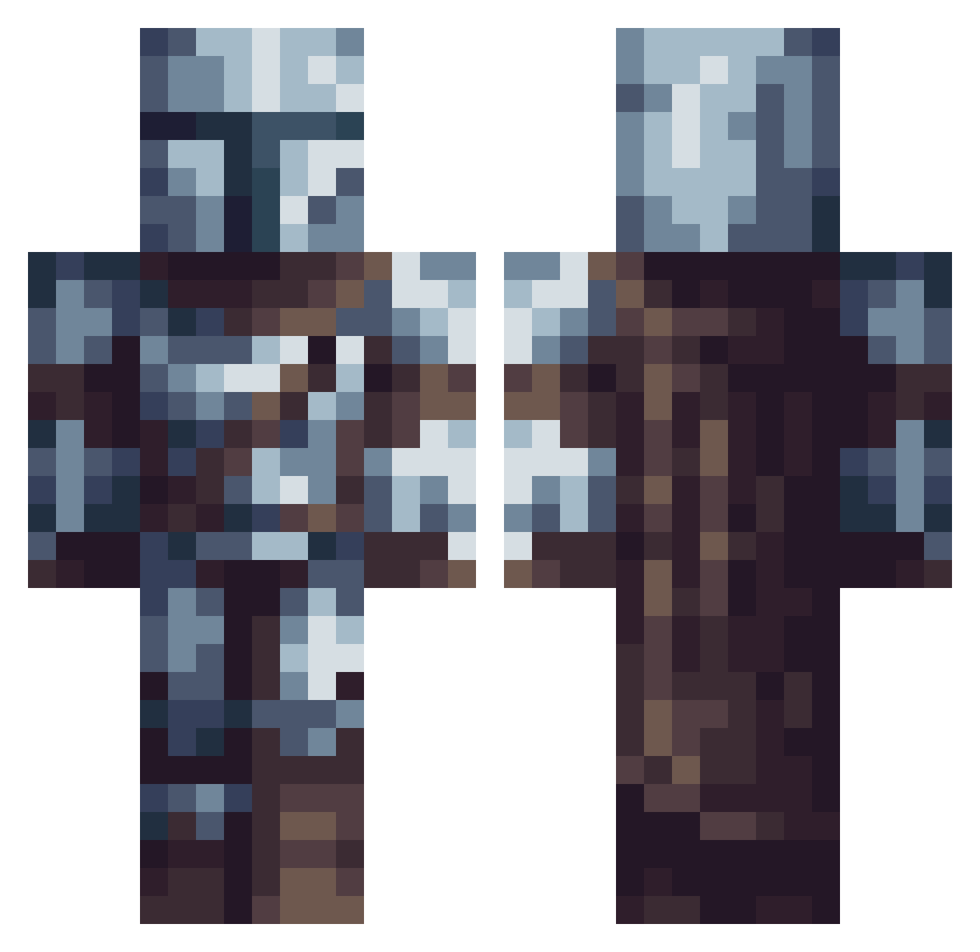 mzschandy Minecraft skin, front and back view