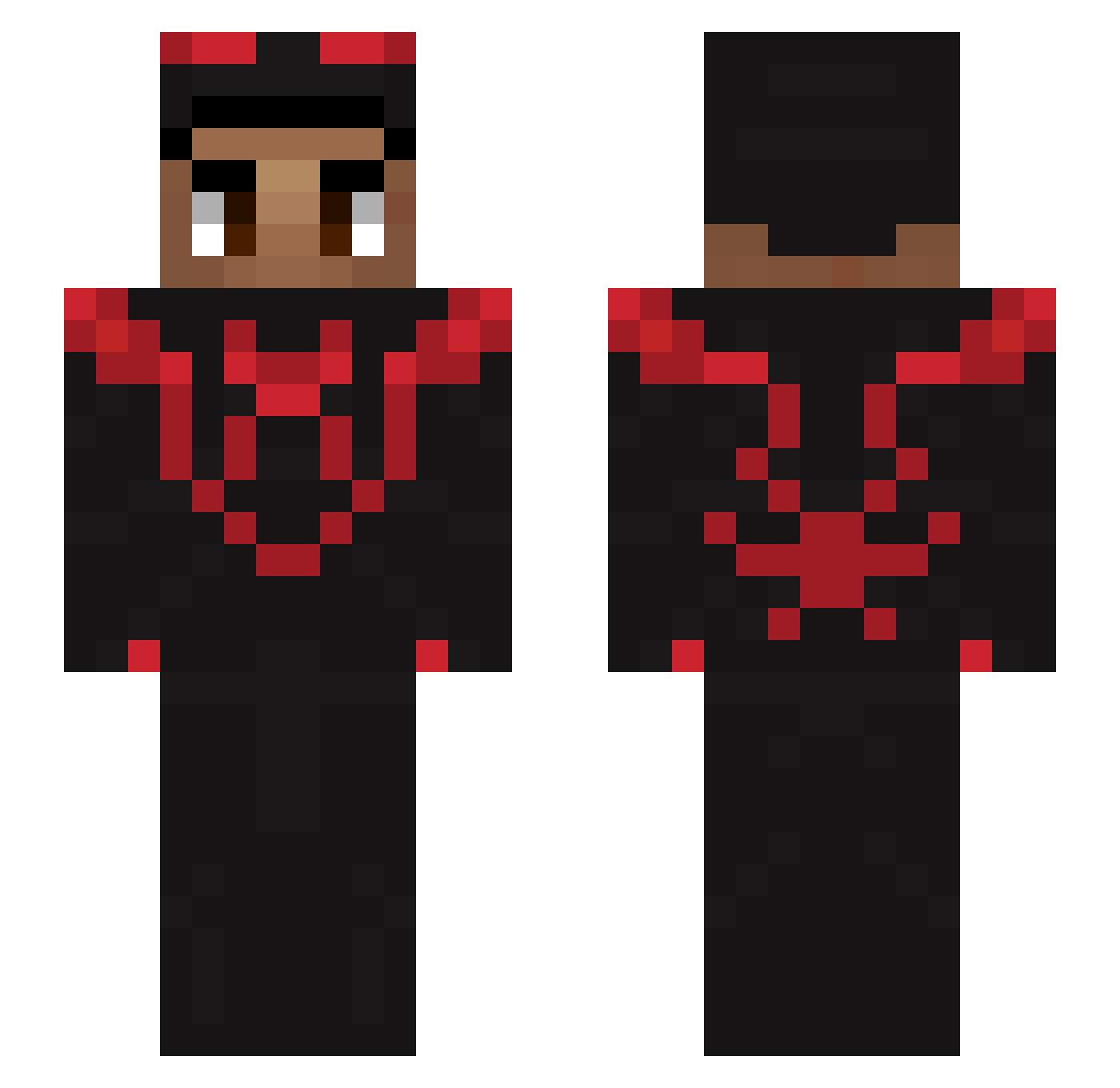gl4nce Minecraft skin, front and back view