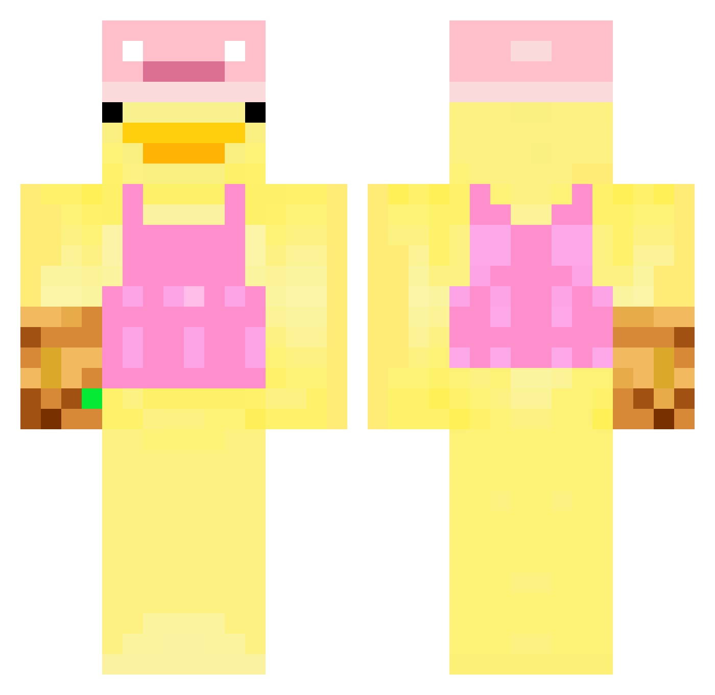 WED_LDR Minecraft skin, front and back view