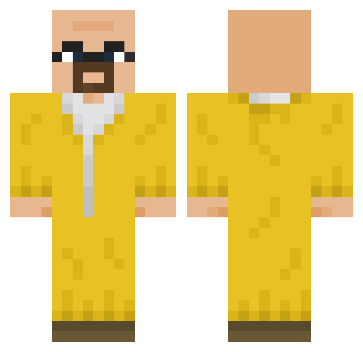 Shuguggl Minecraft skin, front and back view