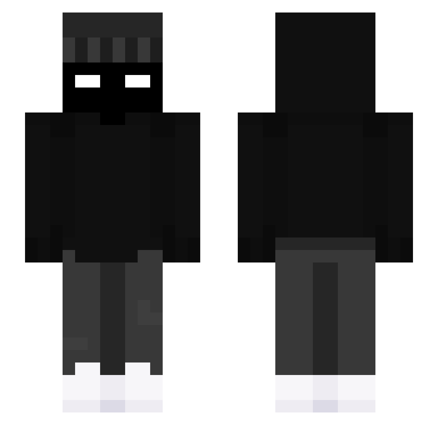 Barry4Rreal Minecraft skin, front and back view